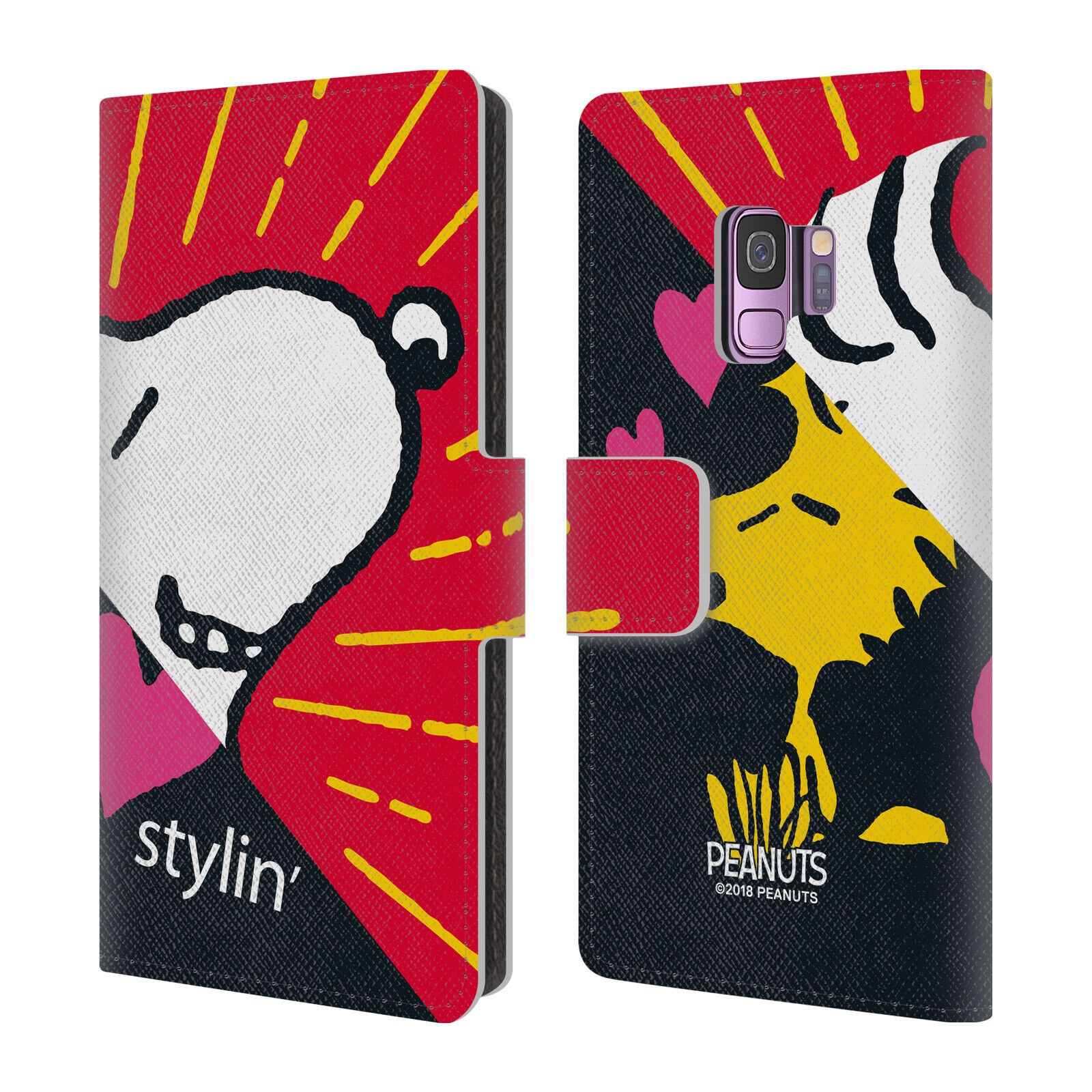 

OFFICIAL PEANUTS HALFS AND LAUGHS LEATHER BOOK WALLET CASE FOR SAMSUNG PHONES 1