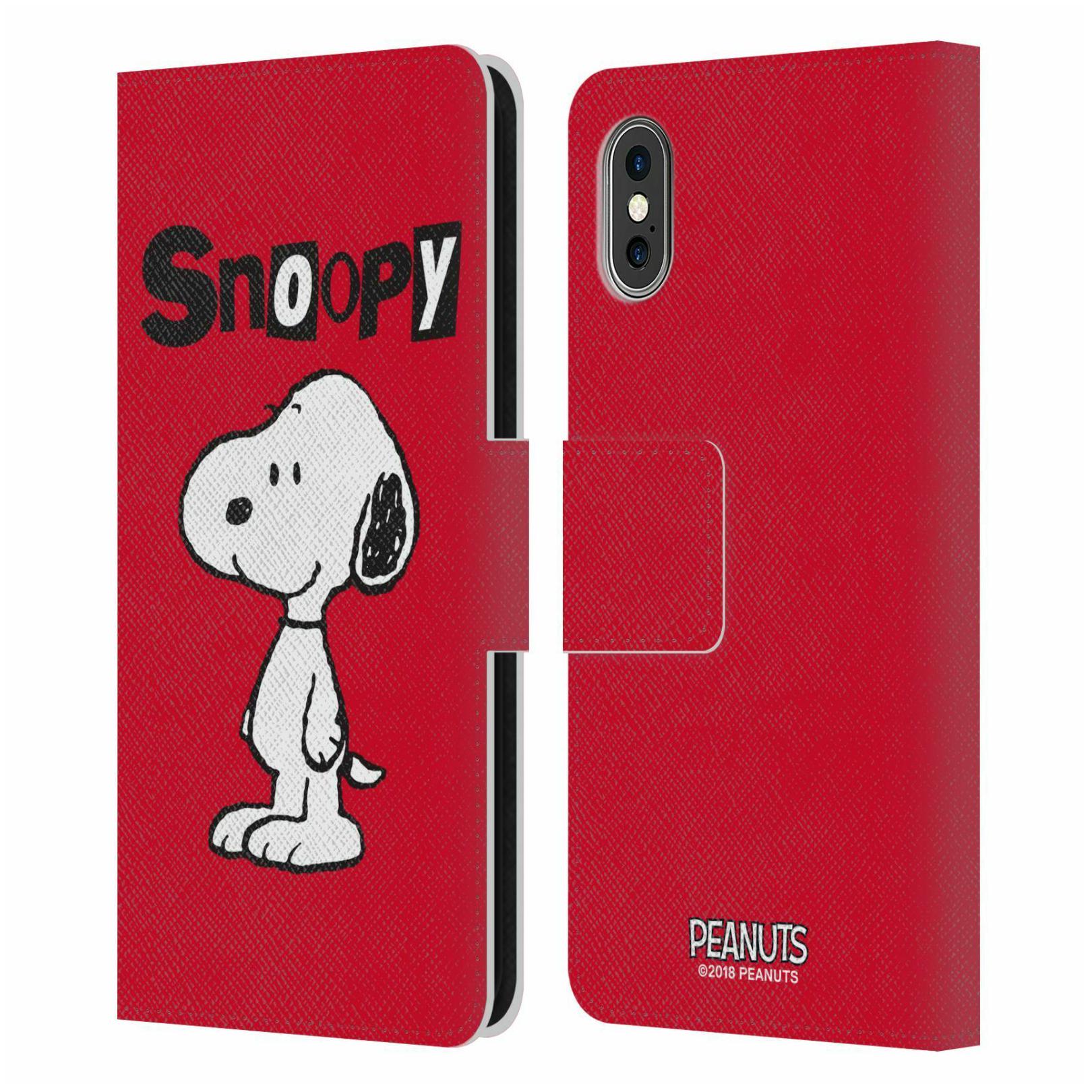

OFFICIAL PEANUTS CHARACTERS LEATHER BOOK WALLET CASE FOR APPLE iPHONE PHONES