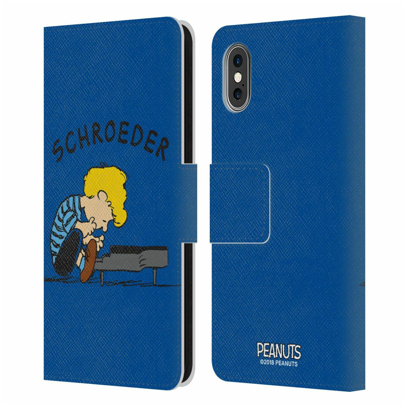 

OFFICIAL PEANUTS CHARACTERS LEATHER BOOK WALLET CASE FOR APPLE iPHONE PHONES