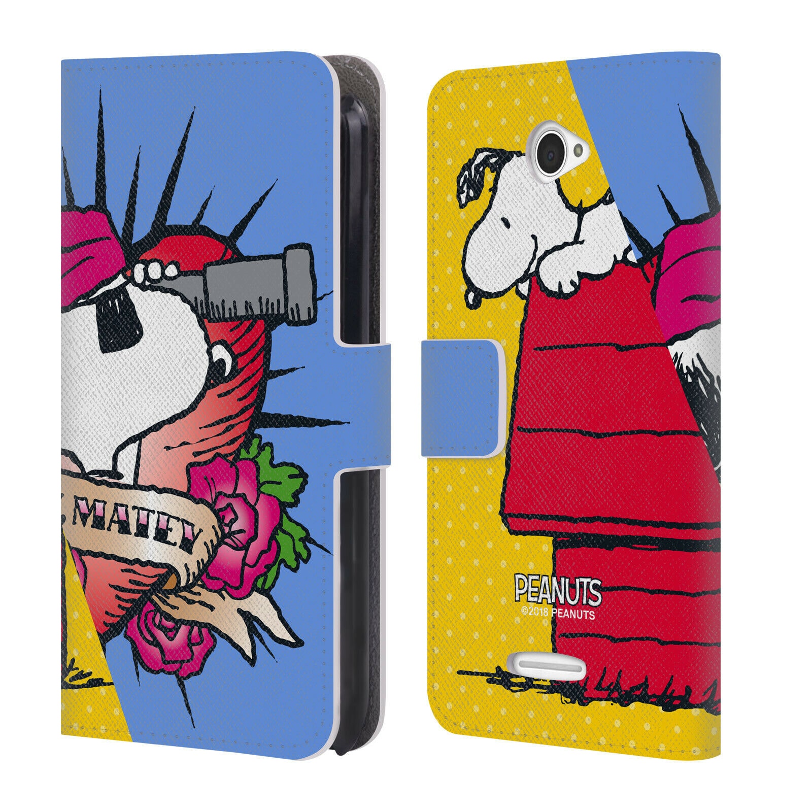 

OFFICIAL PEANUTS HALFS AND LAUGHS LEATHER BOOK WALLET CASE FOR SONY PHONES 2