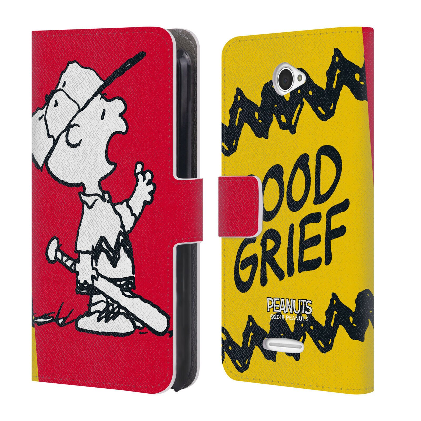 

OFFICIAL PEANUTS HALFS AND LAUGHS LEATHER BOOK WALLET CASE FOR SONY PHONES 2