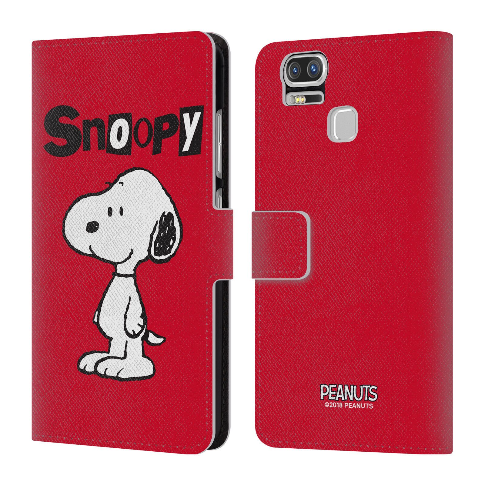 

OFFICIAL PEANUTS CHARACTERS LEATHER BOOK WALLET CASE FOR ASUS ZENFONE PHONES