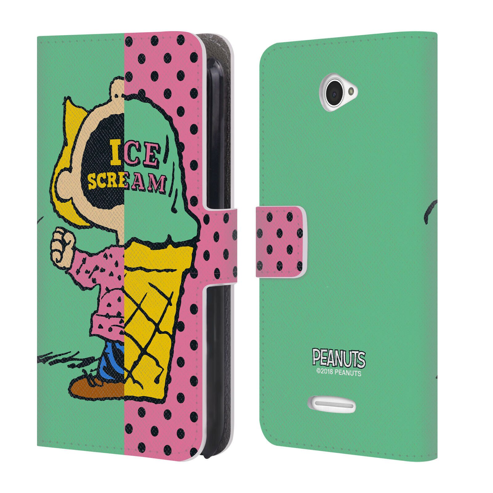 

OFFICIAL PEANUTS HALFS AND LAUGHS LEATHER BOOK WALLET CASE FOR SONY PHONES 2