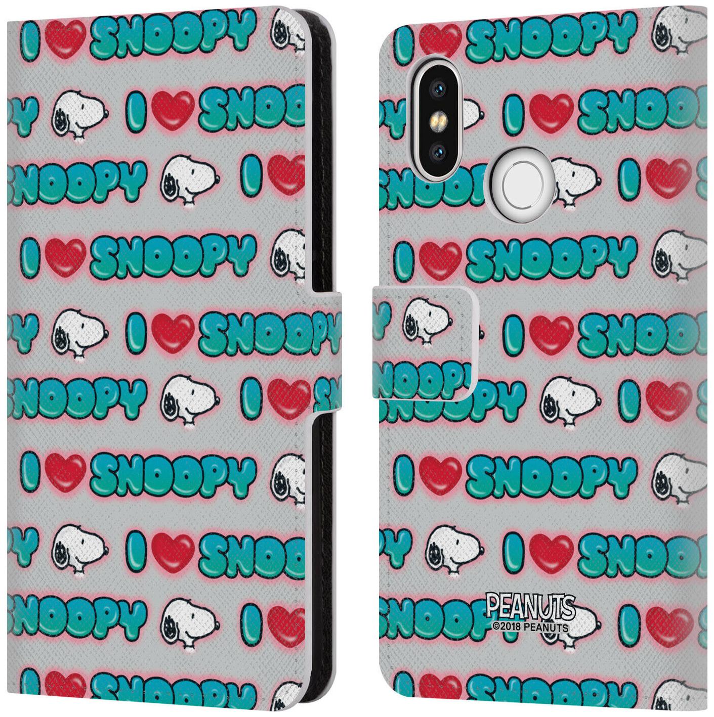

OFFICIAL PEANUTS SNOOPY BOARDWALK AIRBRUSH LEATHER BOOK CASE FOR XIAOMI PHONES