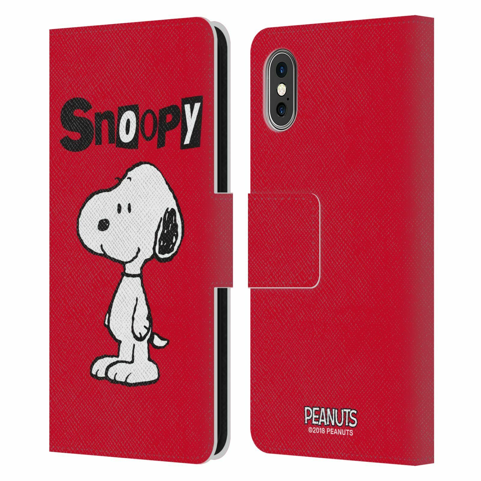 

OFFICIAL PEANUTS CHARACTERS LEATHER BOOK WALLET CASE FOR APPLE iPHONE PHONES