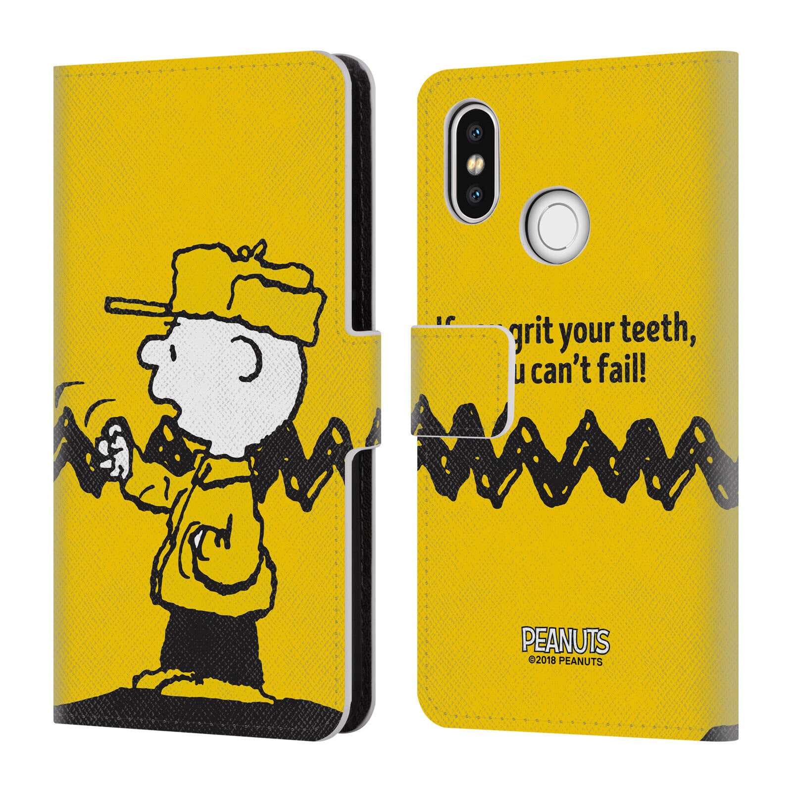 

OFFICIAL PEANUTS CHARLIE BROWN LEATHER BOOK WALLET CASE COVER FOR XIAOMI PHONES