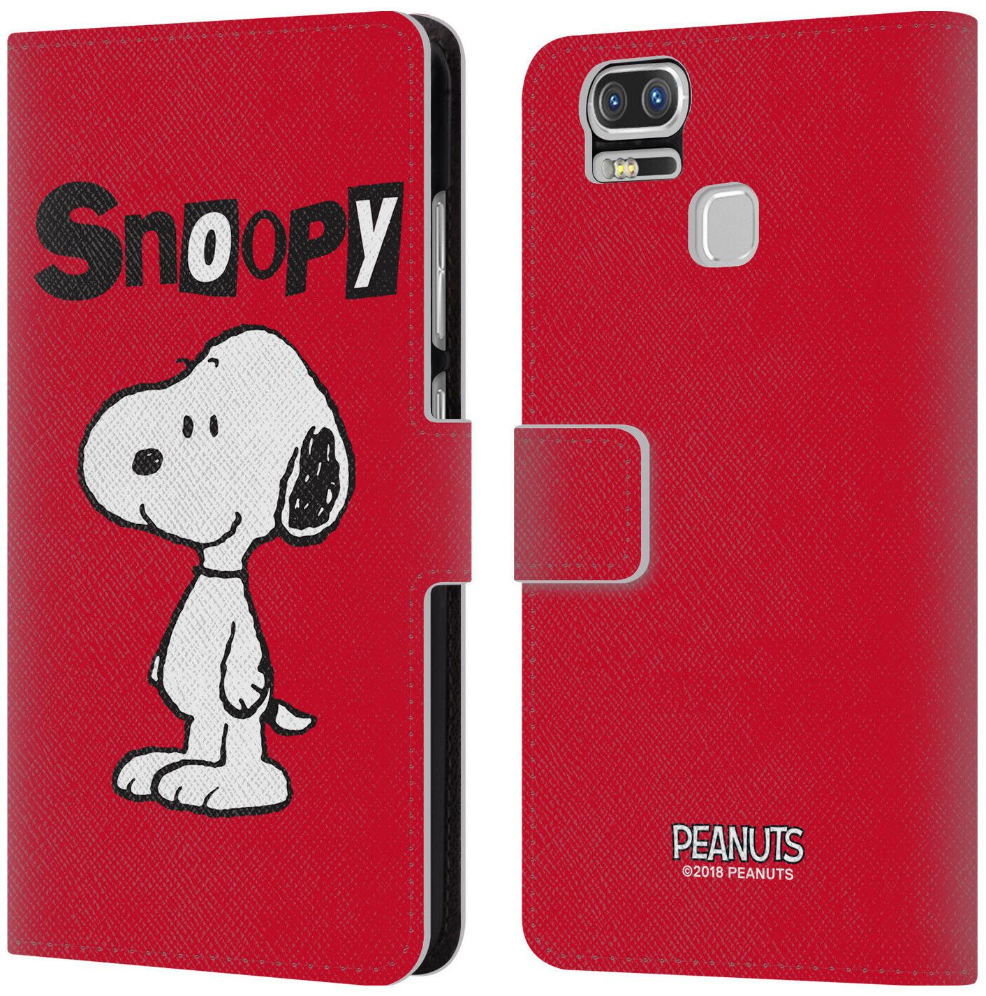 

OFFICIAL PEANUTS CHARACTERS LEATHER BOOK WALLET CASE FOR ASUS ZENFONE PHONES