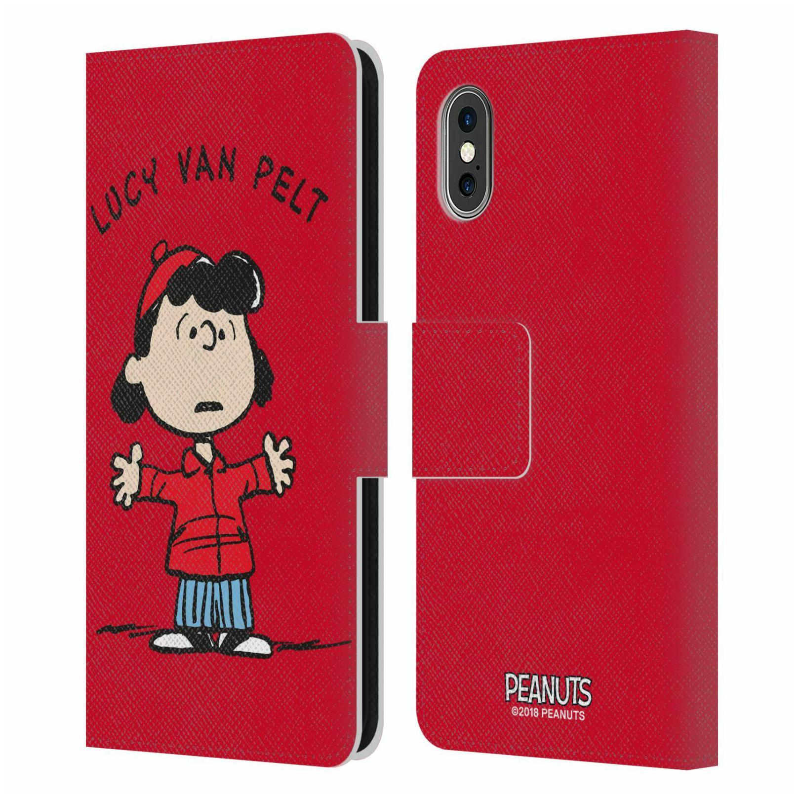

OFFICIAL PEANUTS CHARACTERS LEATHER BOOK WALLET CASE FOR APPLE iPHONE PHONES