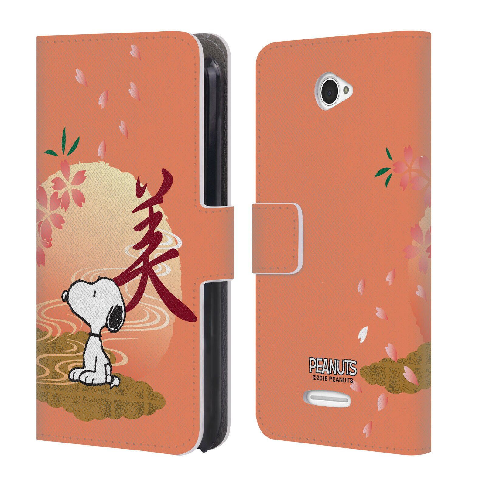 

OFFICIAL PEANUTS ORIENTAL SNOOPY LEATHER BOOK WALLET CASE FOR SONY PHONES 2