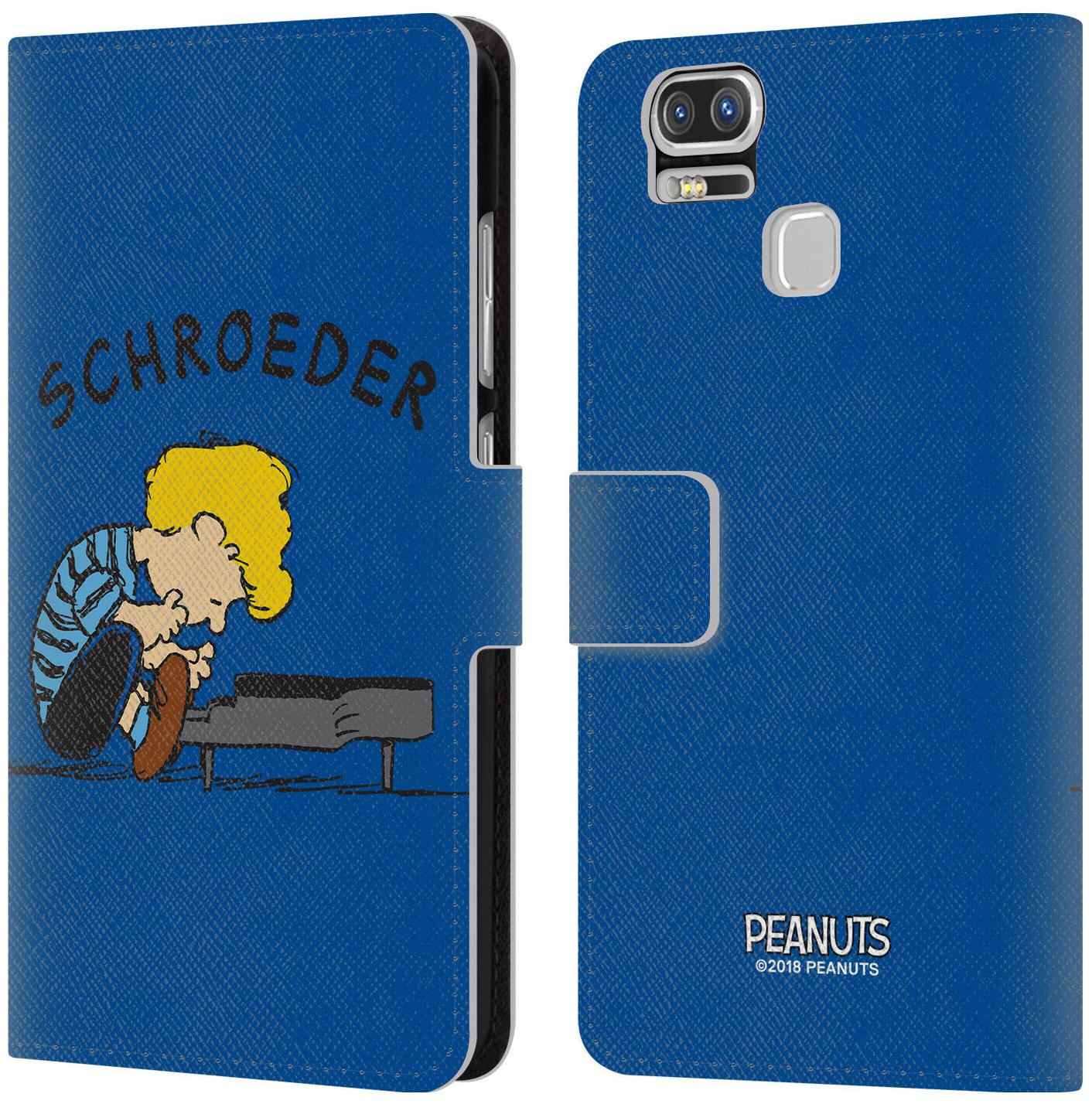 

OFFICIAL PEANUTS CHARACTERS LEATHER BOOK WALLET CASE FOR ASUS ZENFONE PHONES