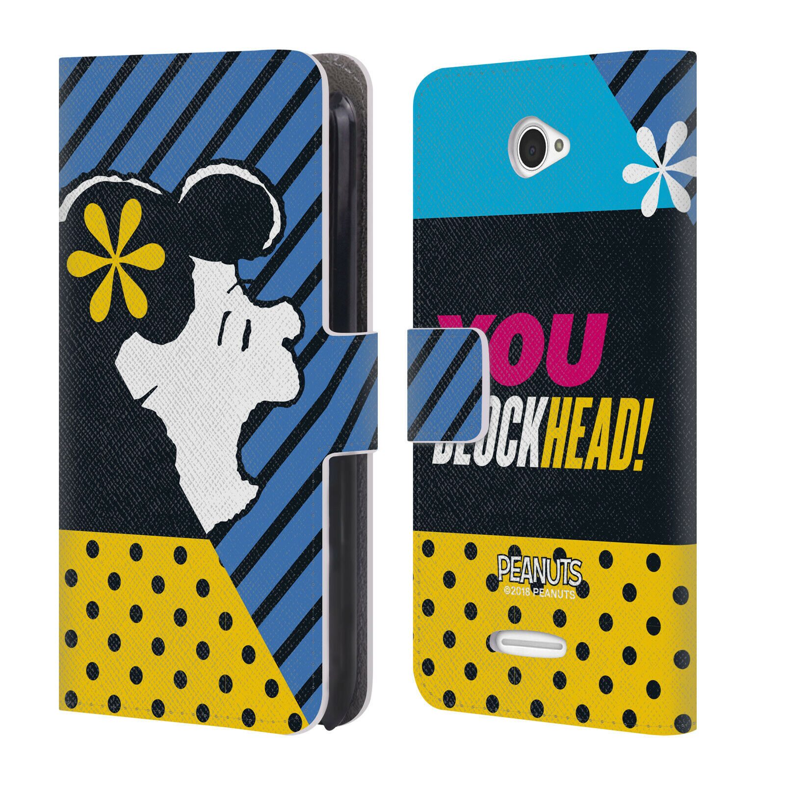 

OFFICIAL PEANUTS HALFS AND LAUGHS LEATHER BOOK WALLET CASE FOR SONY PHONES 2