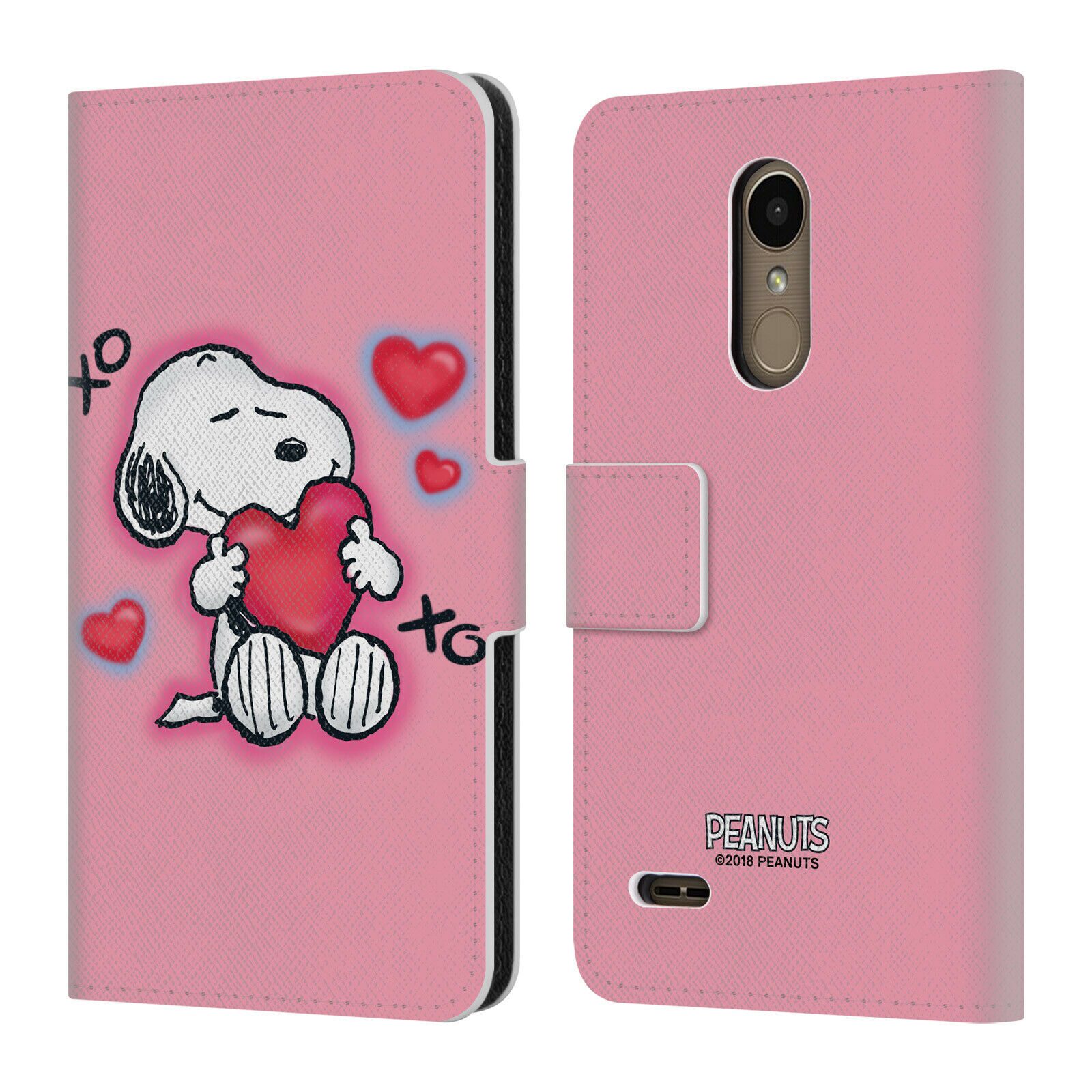 

OFFICIAL PEANUTS SNOOPY BOARDWALK AIRBRUSH LEATHER BOOK CASE FOR LG PHONES 1