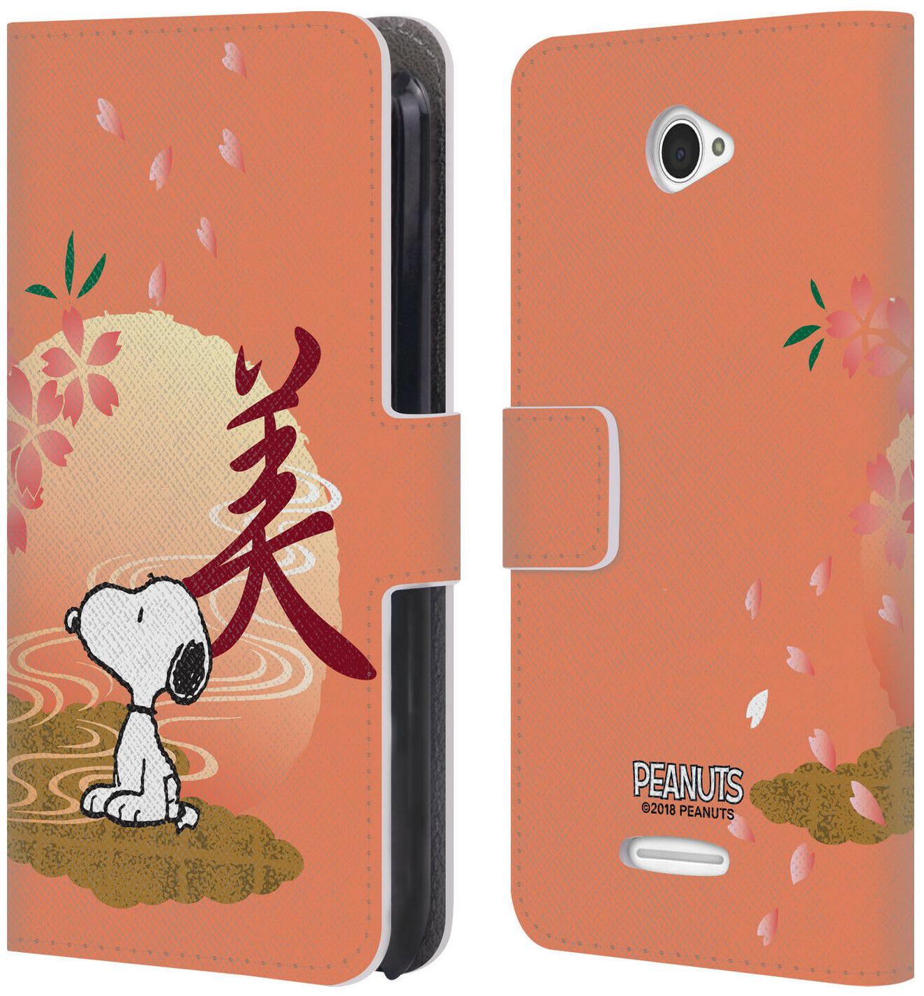 

OFFICIAL PEANUTS ORIENTAL SNOOPY LEATHER BOOK WALLET CASE FOR SONY PHONES 2
