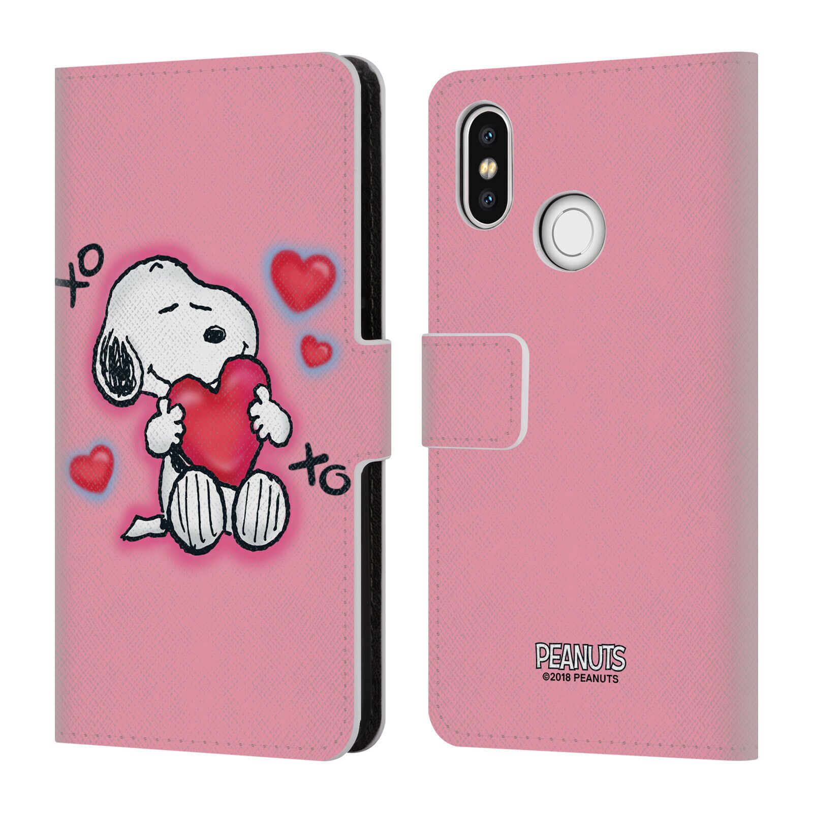 

OFFICIAL PEANUTS SNOOPY BOARDWALK AIRBRUSH LEATHER BOOK CASE FOR XIAOMI PHONES