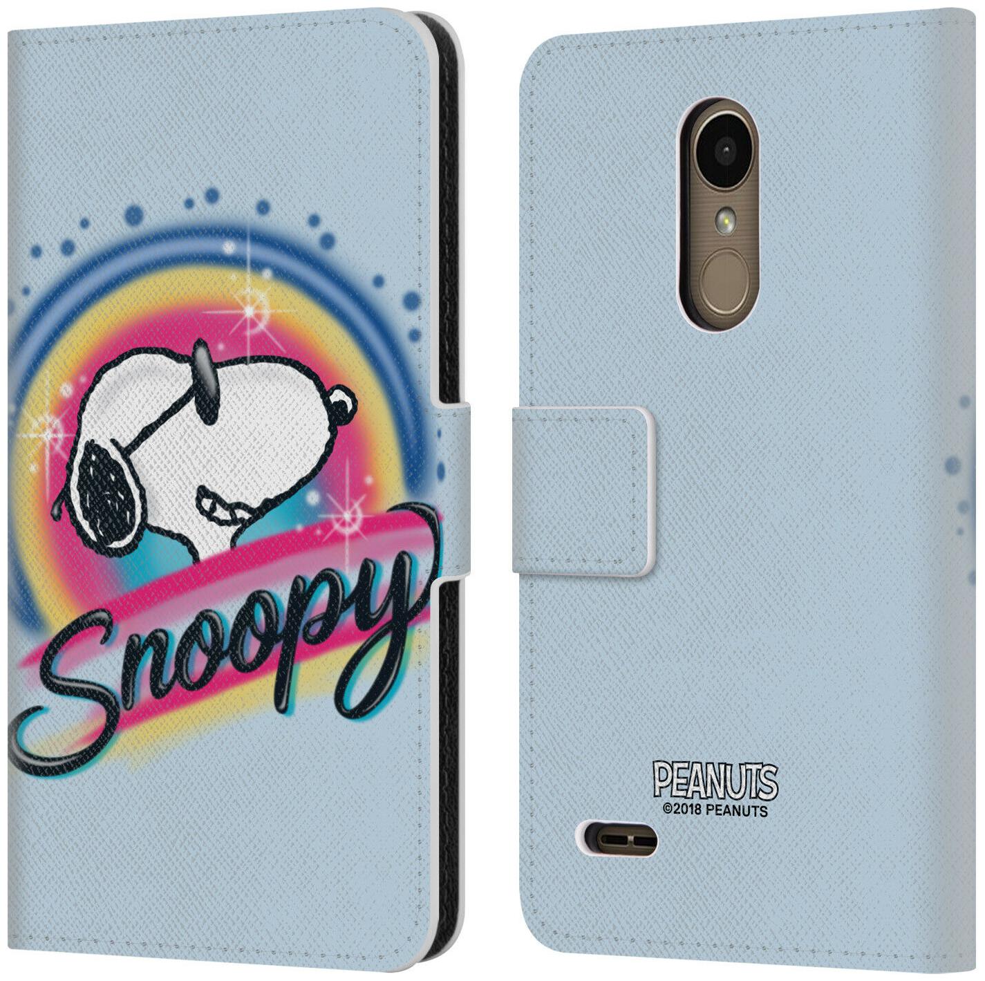 

OFFICIAL PEANUTS SNOOPY BOARDWALK AIRBRUSH LEATHER BOOK CASE FOR LG PHONES 1