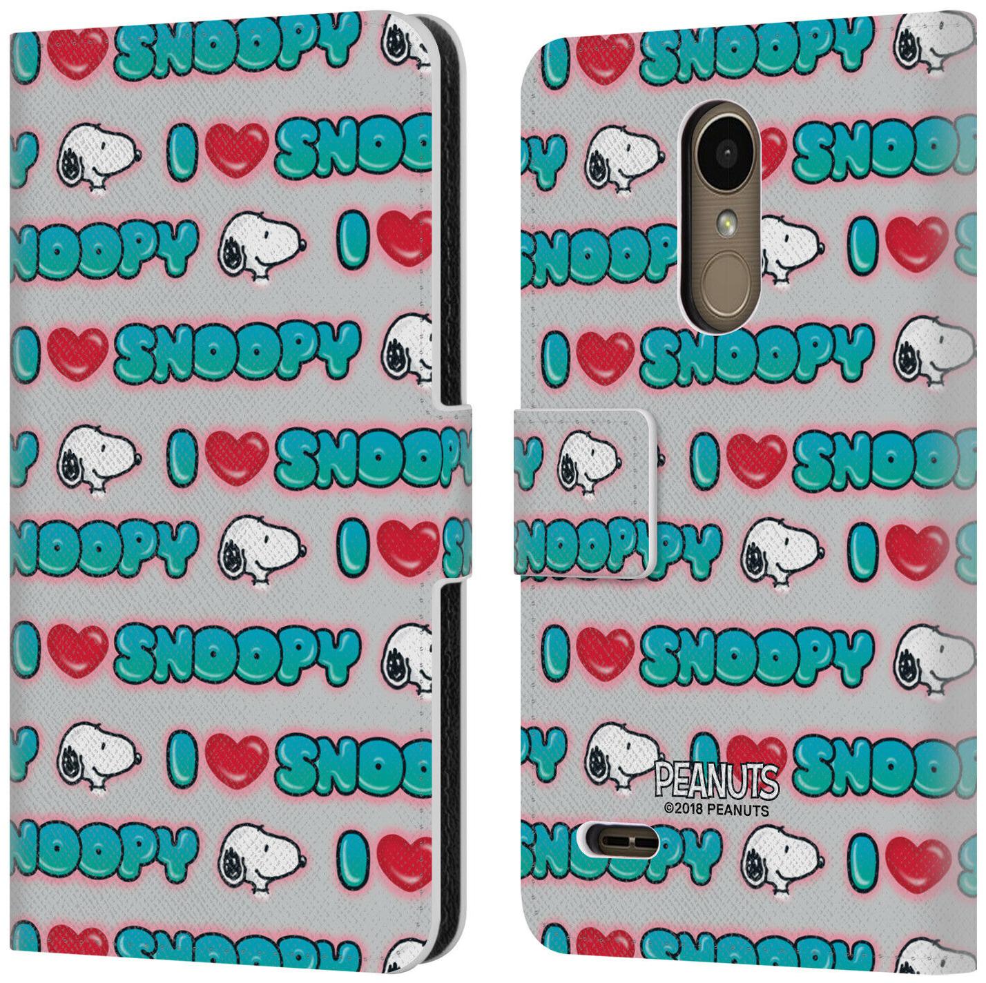 

OFFICIAL PEANUTS SNOOPY BOARDWALK AIRBRUSH LEATHER BOOK CASE FOR LG PHONES 1