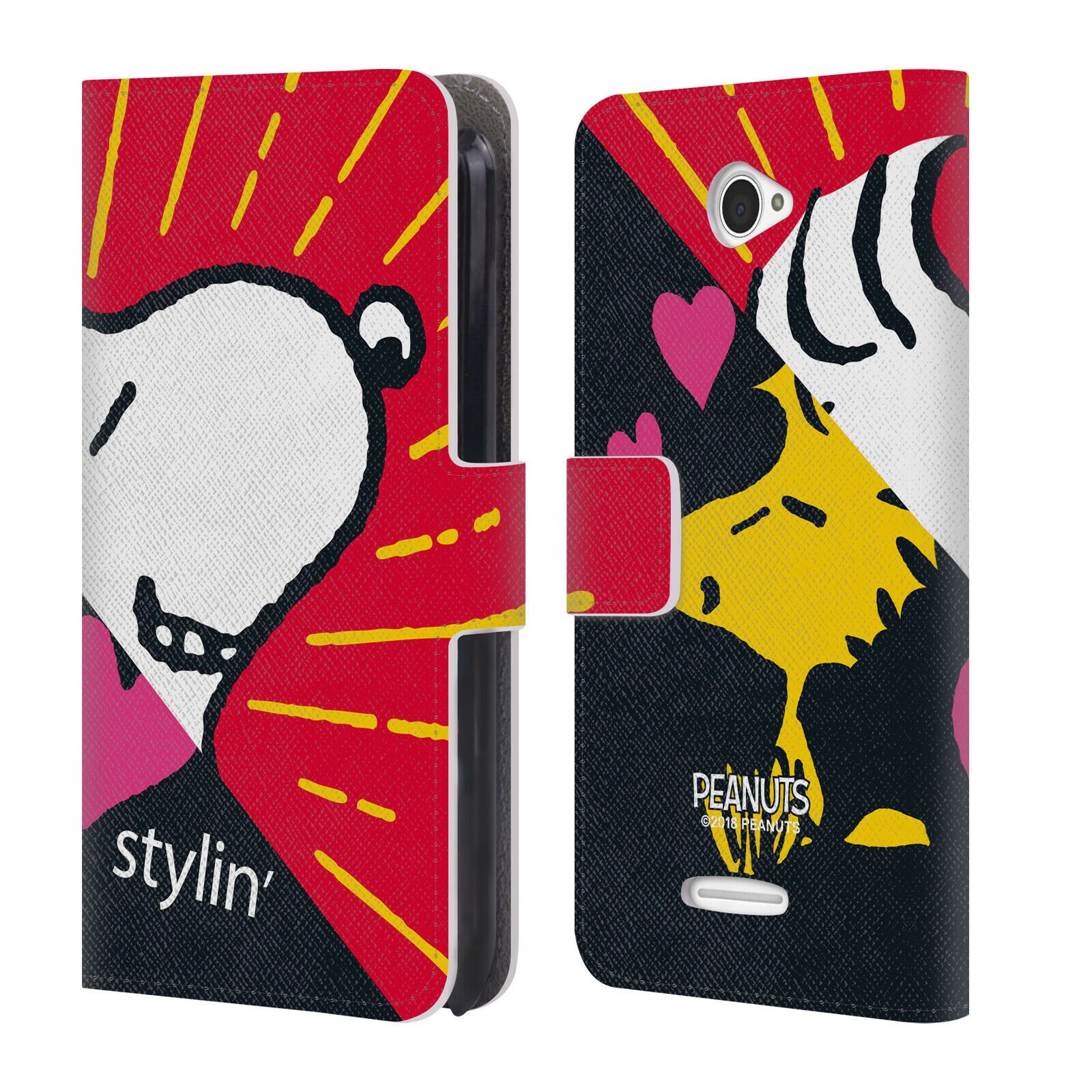 

OFFICIAL PEANUTS HALFS AND LAUGHS LEATHER BOOK WALLET CASE FOR SONY PHONES 2