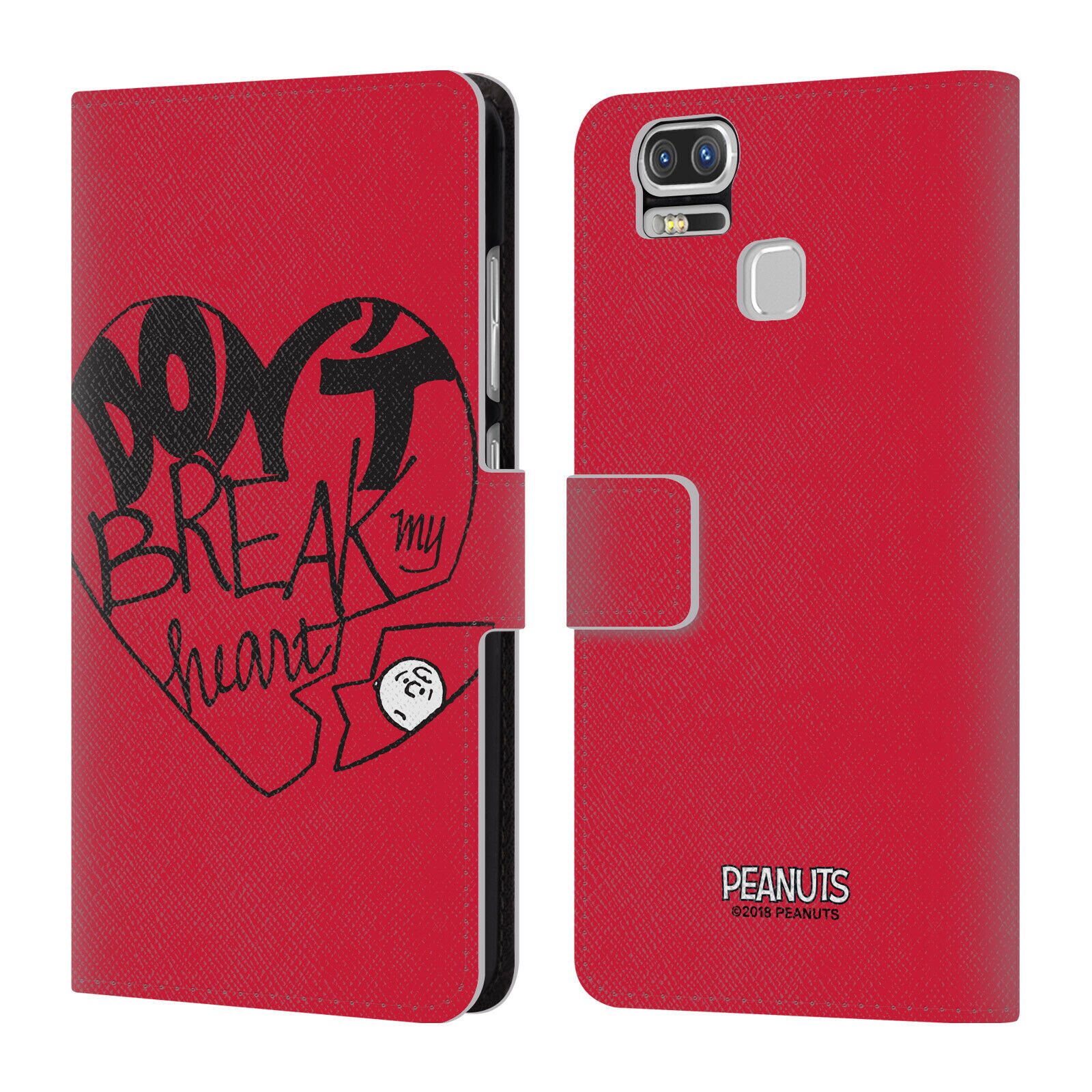 

OFFICIAL PEANUTS SEALED WITH A KISS LEATHER BOOK CASE FOR ASUS ZENFONE PHONES