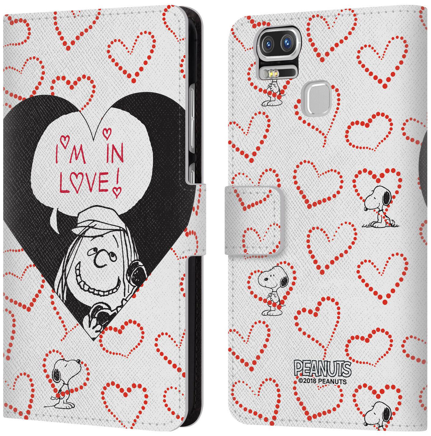 

OFFICIAL PEANUTS SEALED WITH A KISS LEATHER BOOK CASE FOR ASUS ZENFONE PHONES