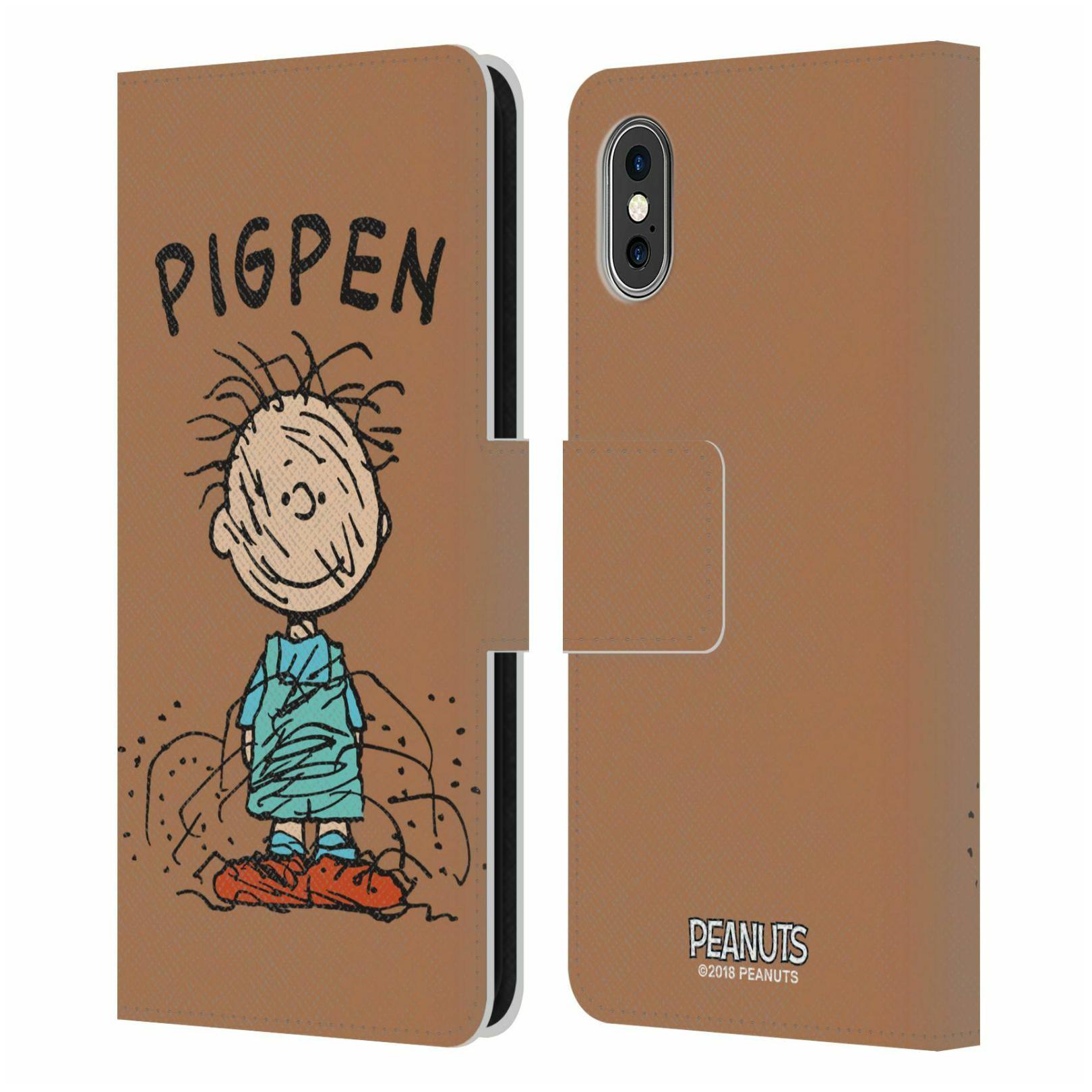 

OFFICIAL PEANUTS CHARACTERS LEATHER BOOK WALLET CASE FOR APPLE iPHONE PHONES