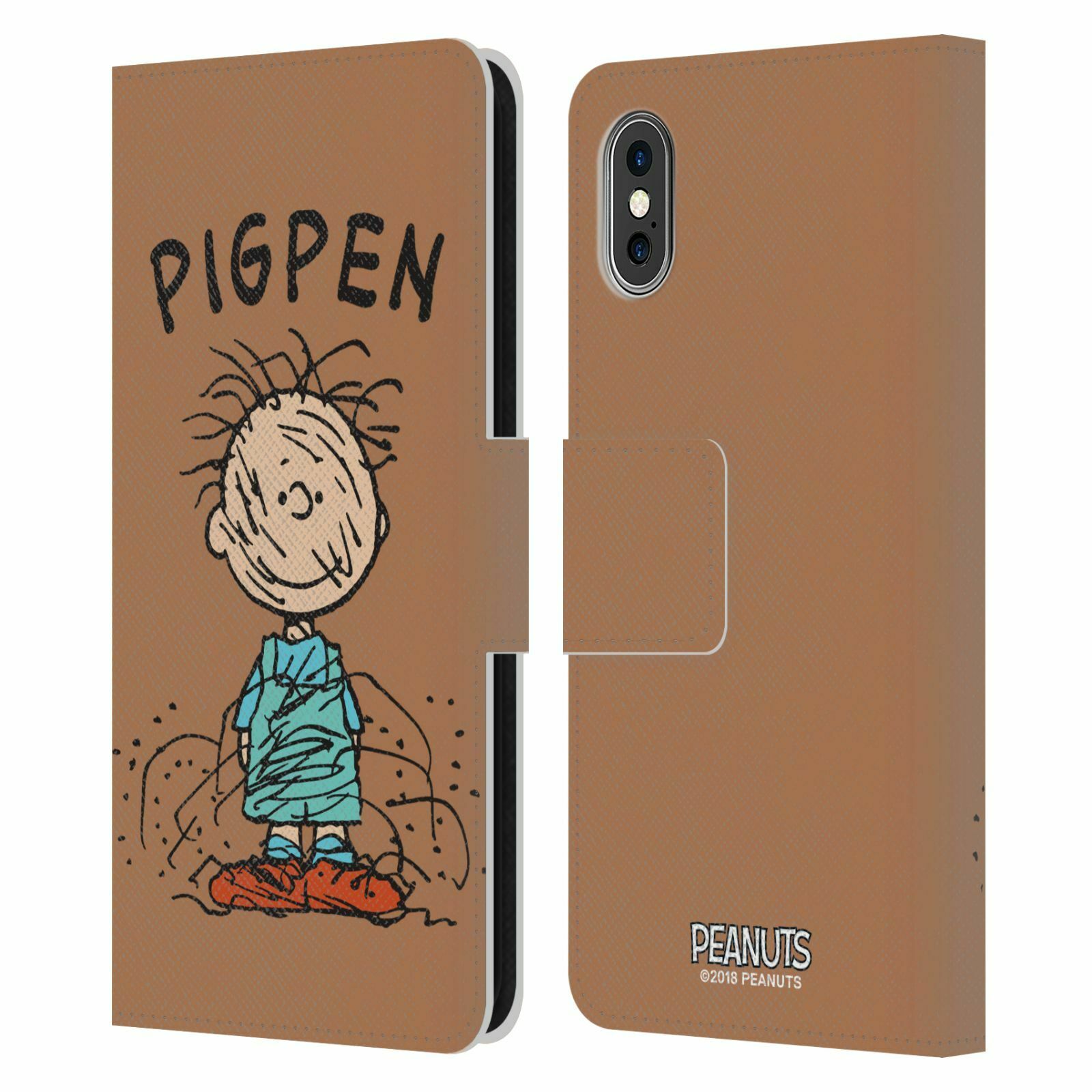 

OFFICIAL PEANUTS CHARACTERS LEATHER BOOK WALLET CASE FOR APPLE iPHONE PHONES