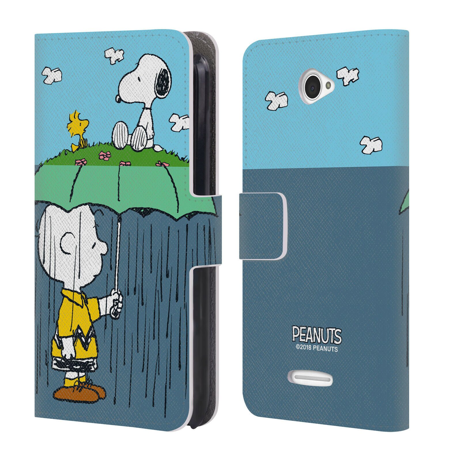 

OFFICIAL PEANUTS HALFS AND LAUGHS LEATHER BOOK WALLET CASE FOR SONY PHONES 2