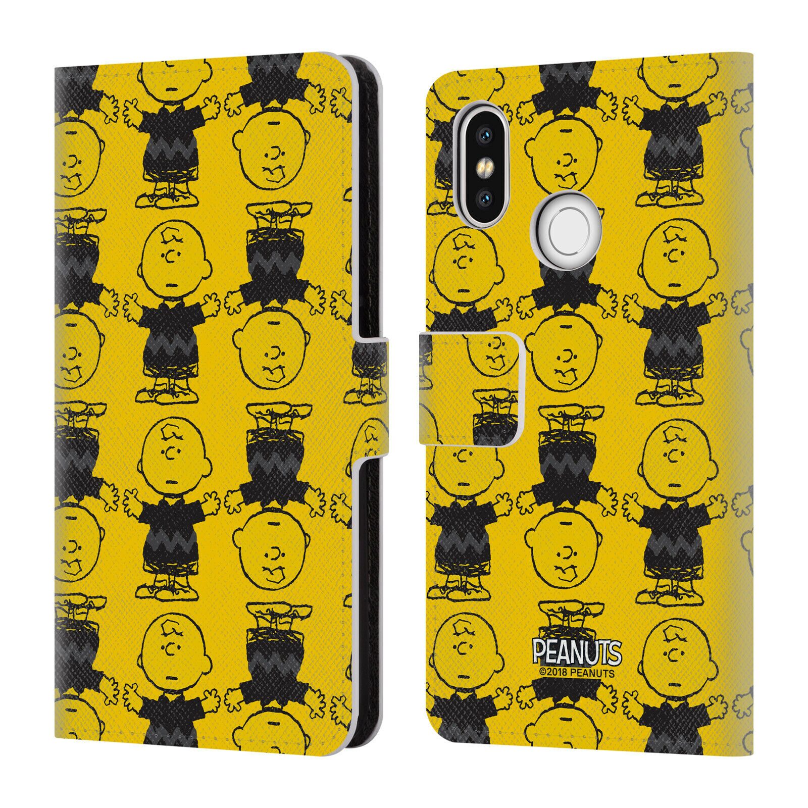 

OFFICIAL PEANUTS CHARLIE BROWN LEATHER BOOK WALLET CASE COVER FOR XIAOMI PHONES