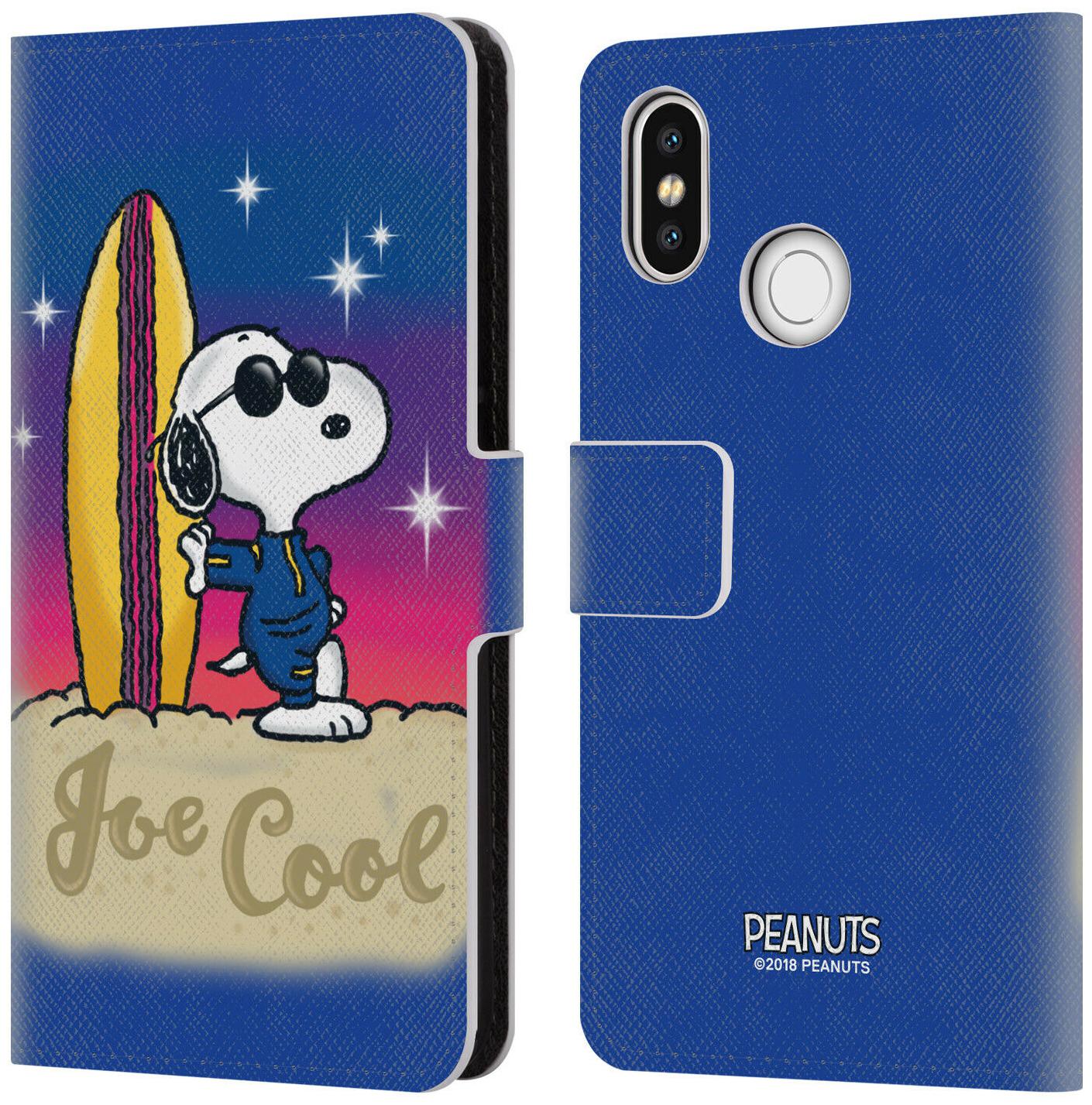 

OFFICIAL PEANUTS SNOOPY BOARDWALK AIRBRUSH LEATHER BOOK CASE FOR XIAOMI PHONES