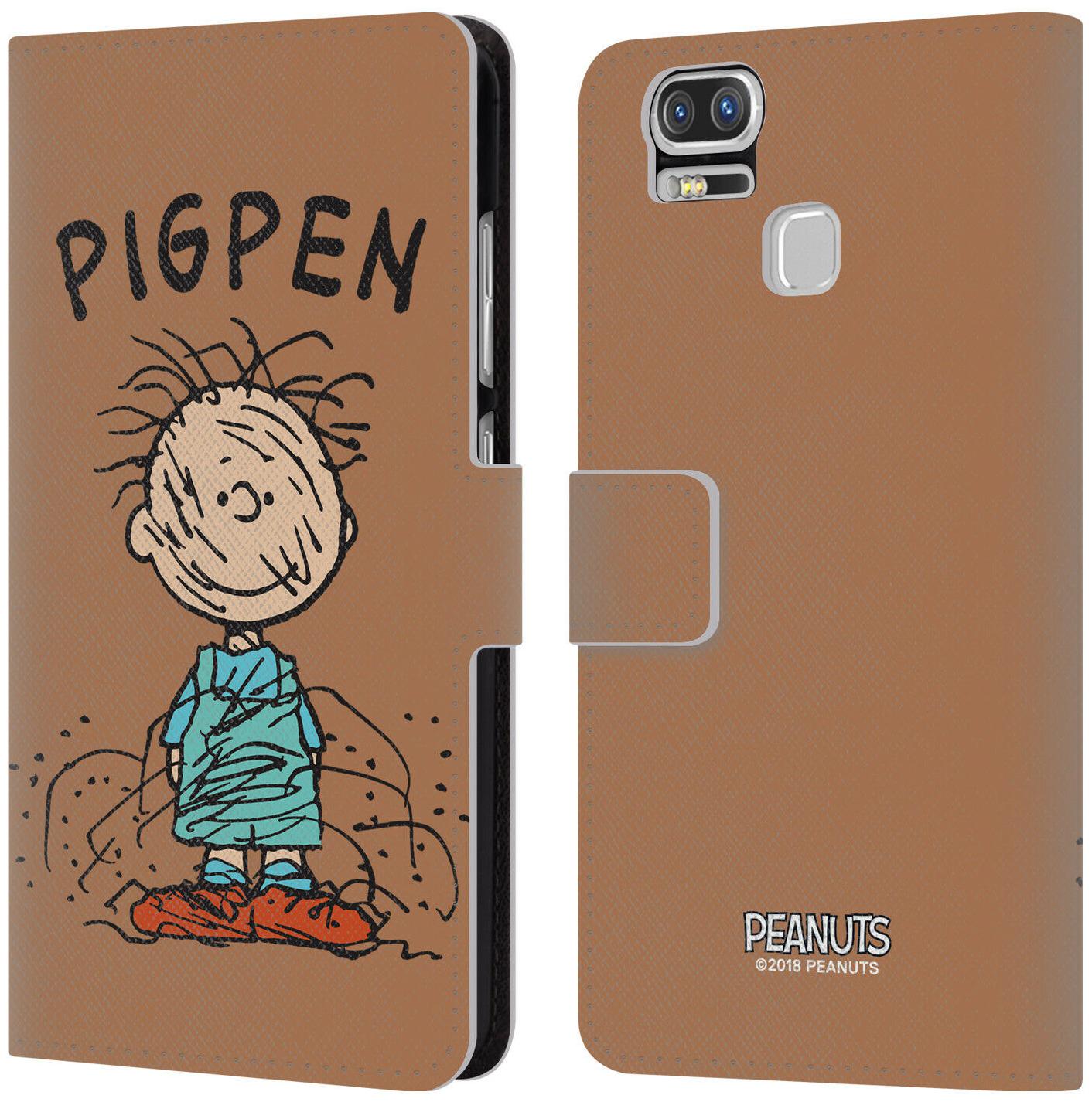 

OFFICIAL PEANUTS CHARACTERS LEATHER BOOK WALLET CASE FOR ASUS ZENFONE PHONES