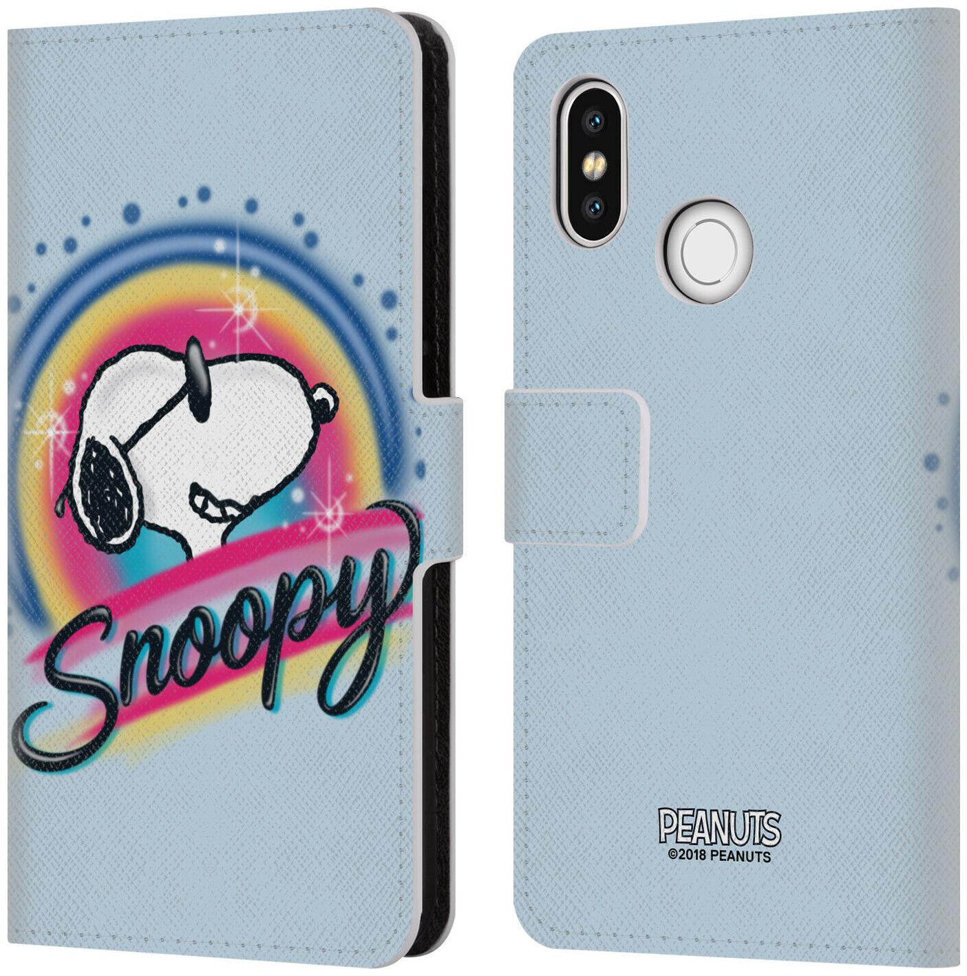 

OFFICIAL PEANUTS SNOOPY BOARDWALK AIRBRUSH LEATHER BOOK CASE FOR XIAOMI PHONES