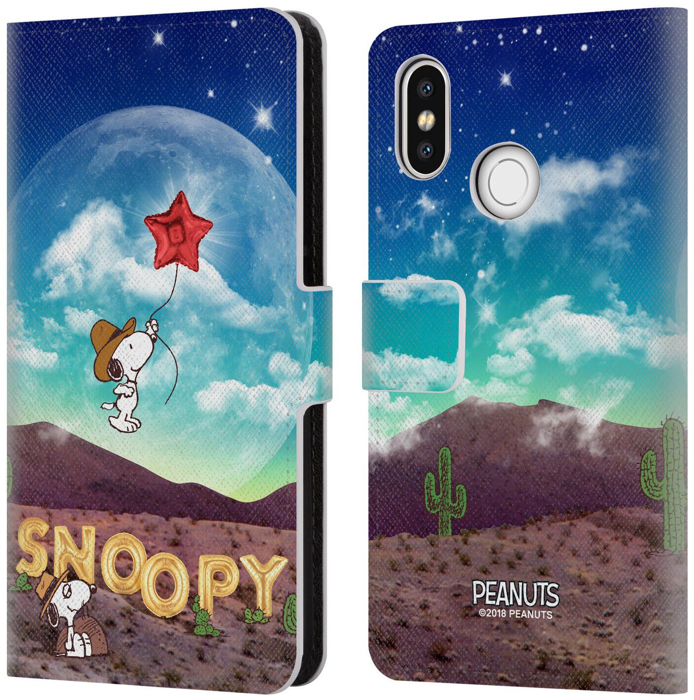 

OFFICIAL PEANUTS SNOOPY SPACE COWBOY LEATHER BOOK WALLET CASE FOR XIAOMI PHONES