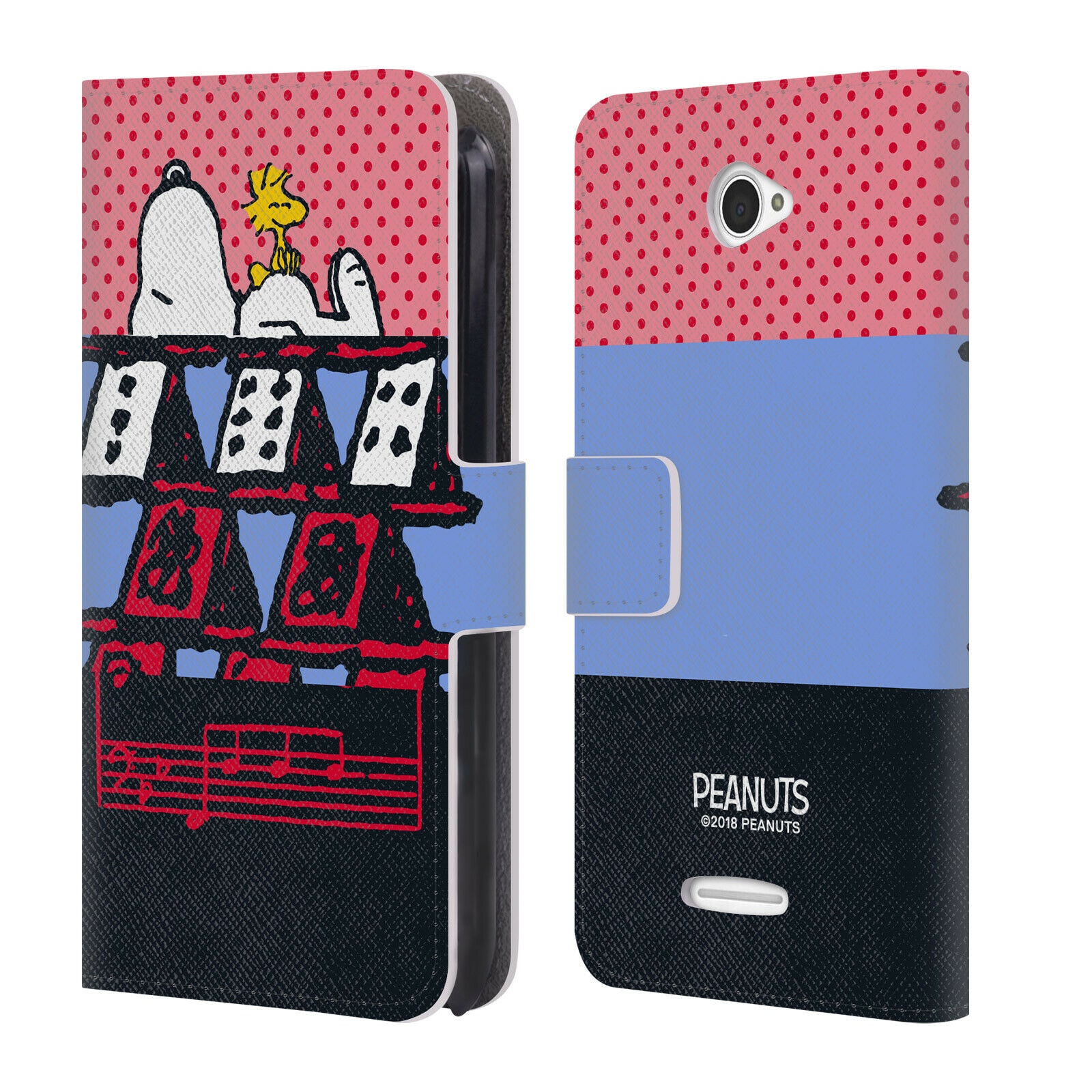 

OFFICIAL PEANUTS HALFS AND LAUGHS LEATHER BOOK WALLET CASE FOR SONY PHONES 2