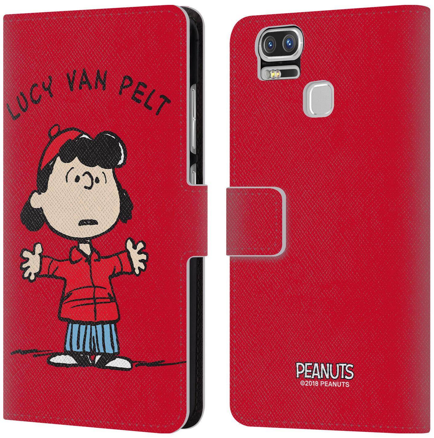 

OFFICIAL PEANUTS CHARACTERS LEATHER BOOK WALLET CASE FOR ASUS ZENFONE PHONES