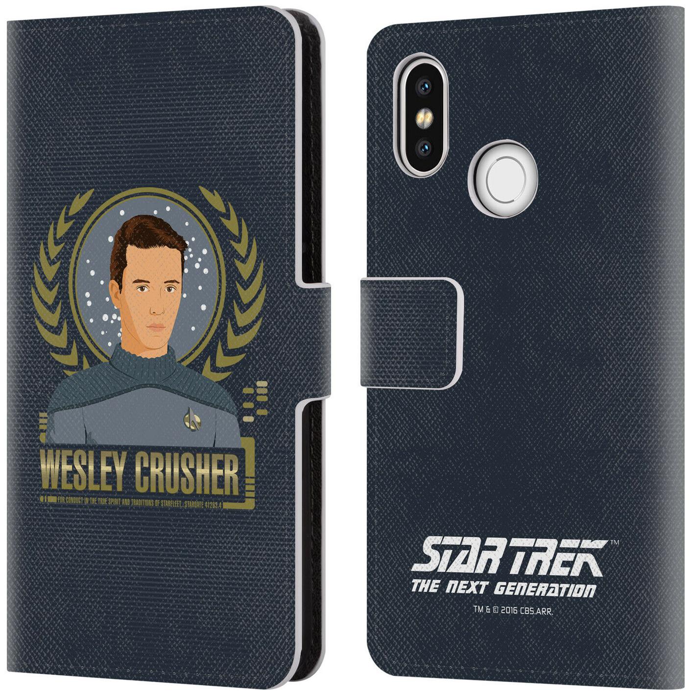 

OFFICIAL STAR TREK ICONIC CHARACTERS TNG LEATHER BOOK CASE FOR XIAOMI PHONES