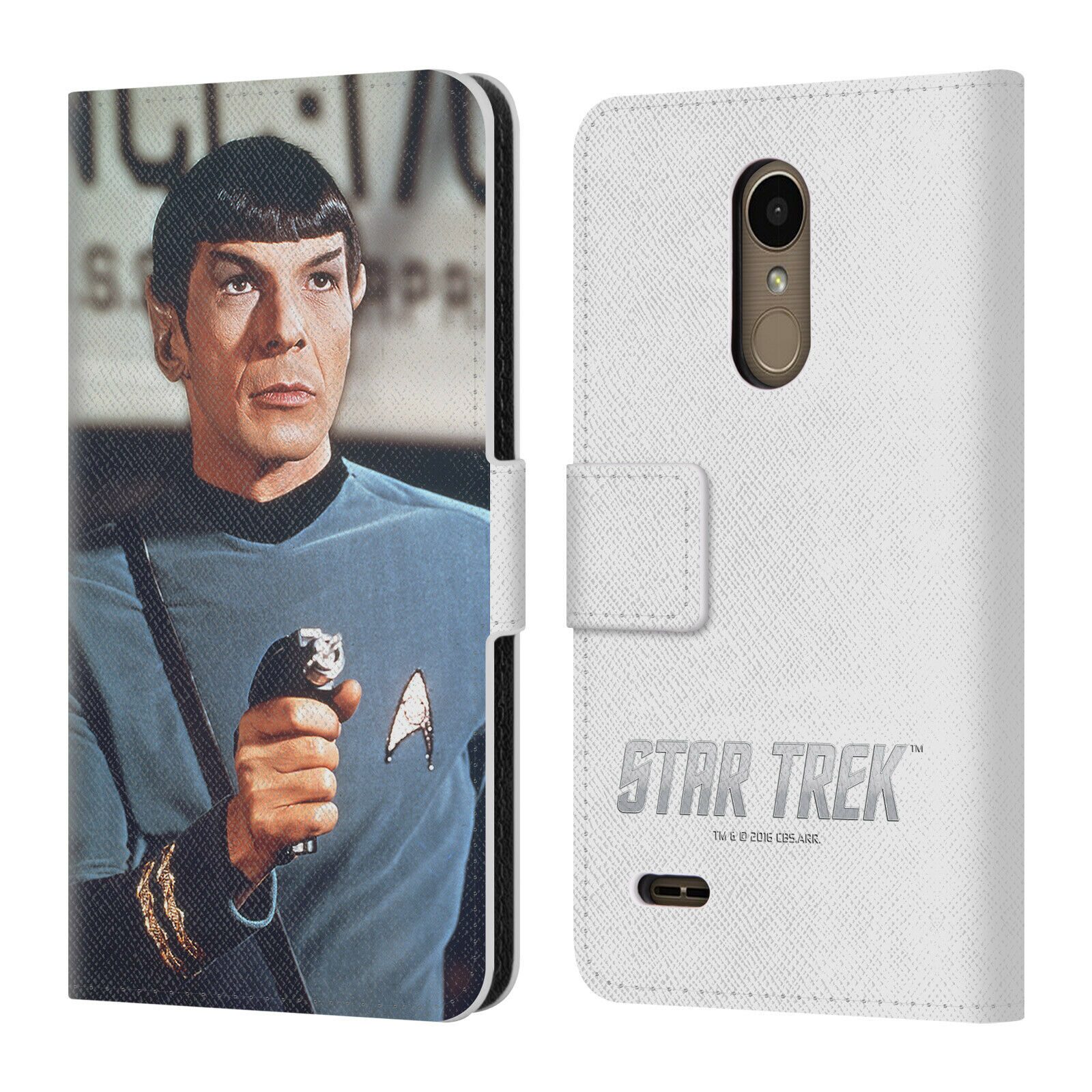 

OFFICIAL STAR TREK SPOCK LEATHER BOOK WALLET CASE FOR LG PHONES 1