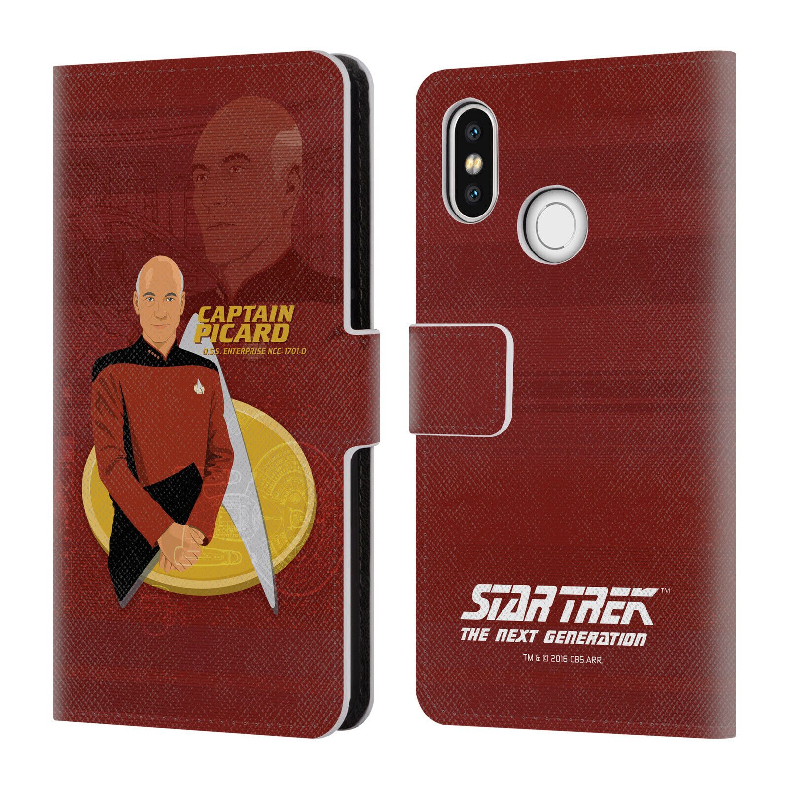 

OFFICIAL STAR TREK ICONIC CHARACTERS TNG LEATHER BOOK CASE FOR XIAOMI PHONES