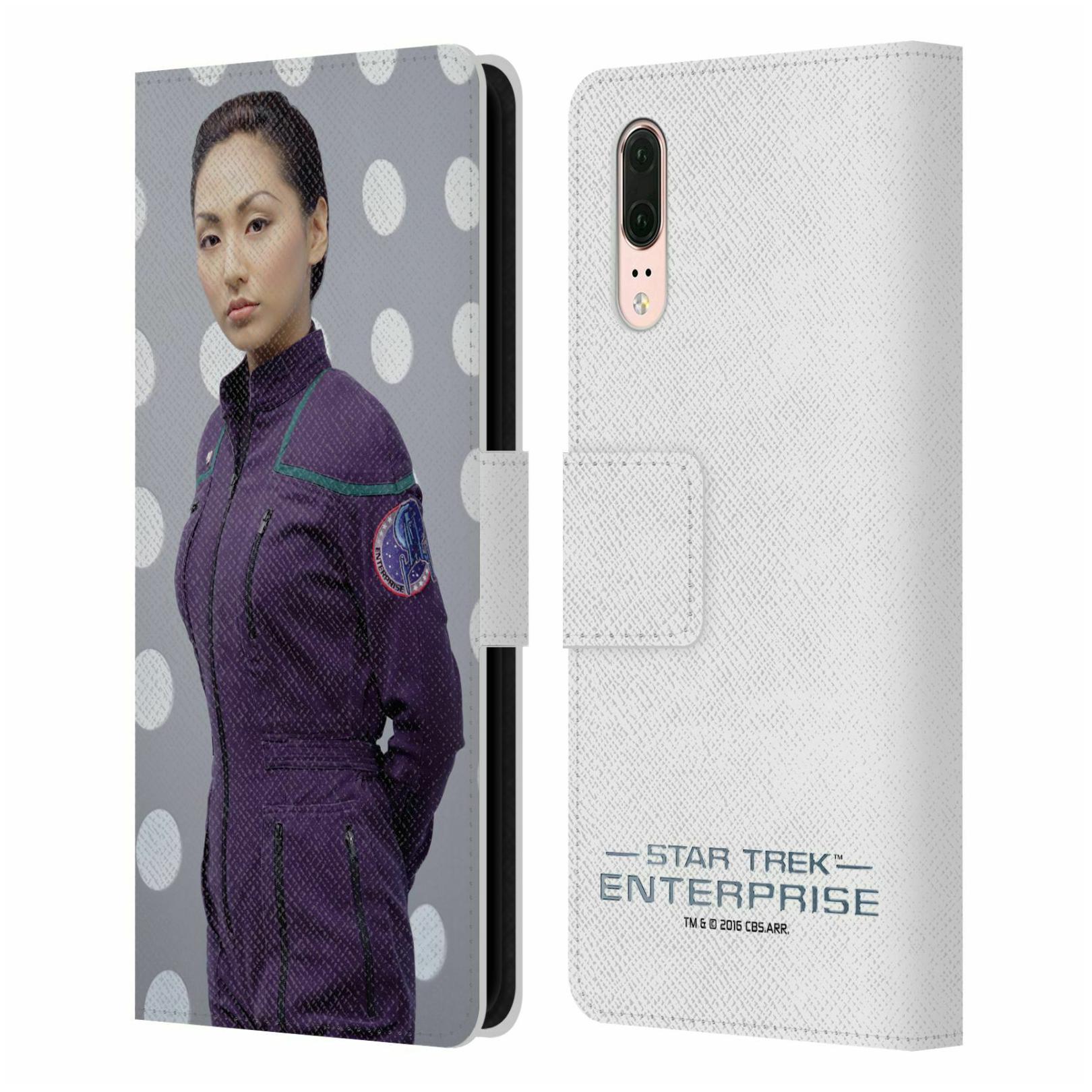 

OFFICIAL STAR TREK ICONIC CHARACTERS ENT LEATHER BOOK CASE FOR HUAWEI PHONES