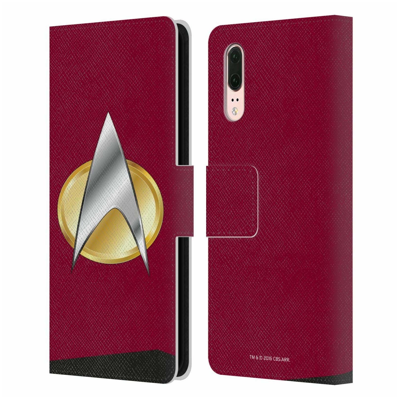 

OFFICIAL STAR TREK UNIFORMS AND BADGES TNG LEATHER BOOK CASE FOR HUAWEI PHONES