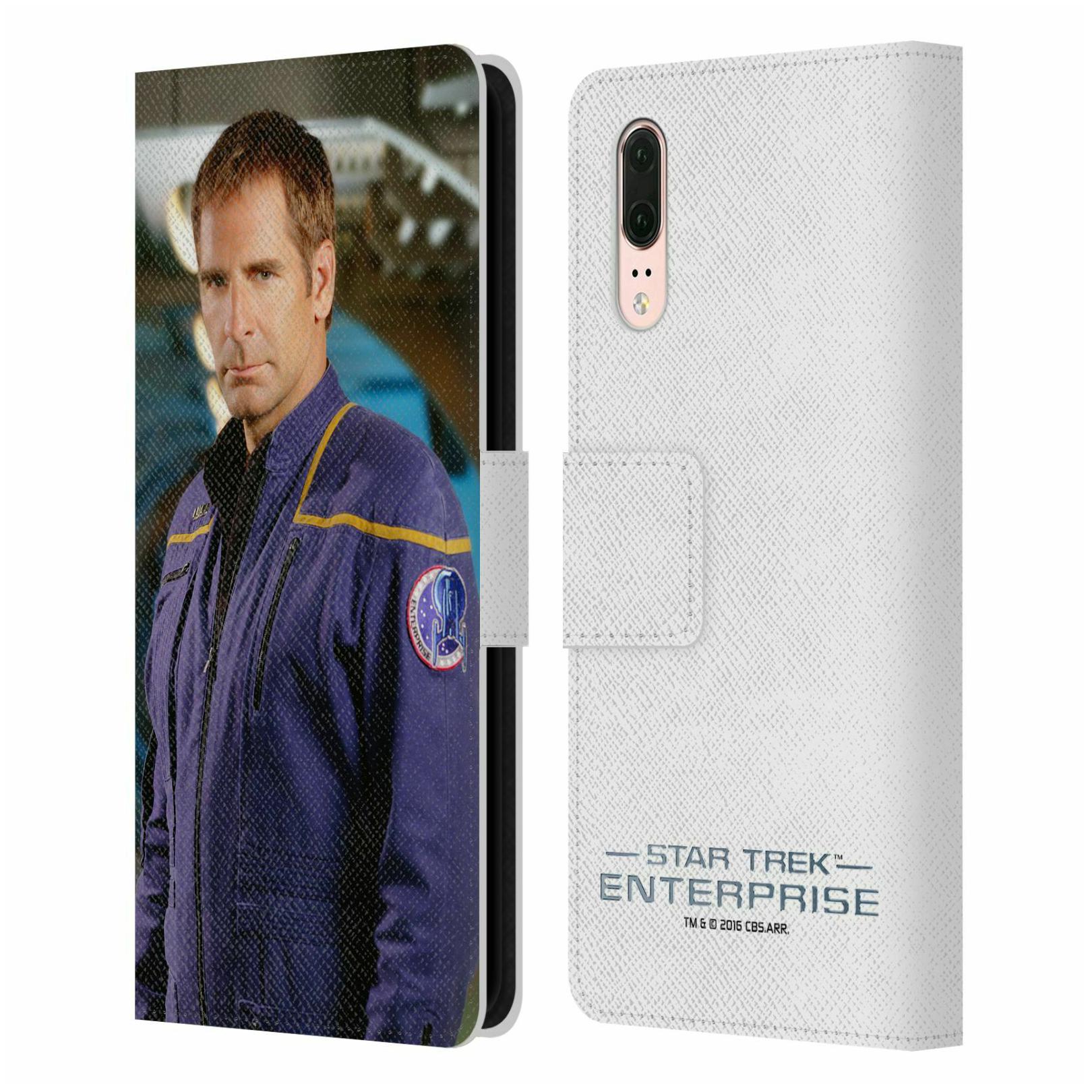 

OFFICIAL STAR TREK ICONIC CHARACTERS ENT LEATHER BOOK CASE FOR HUAWEI PHONES