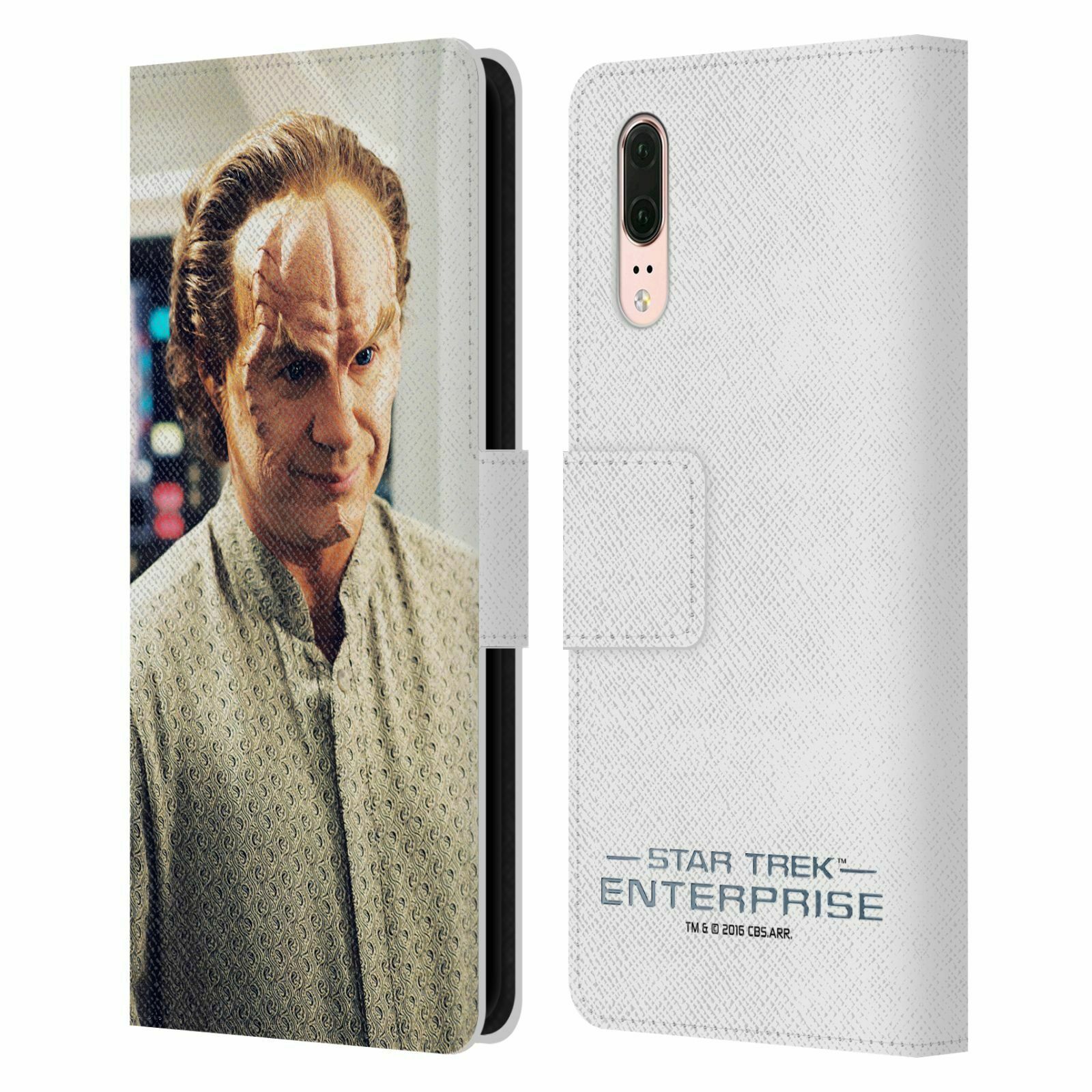 

OFFICIAL STAR TREK ICONIC CHARACTERS ENT LEATHER BOOK CASE FOR HUAWEI PHONES