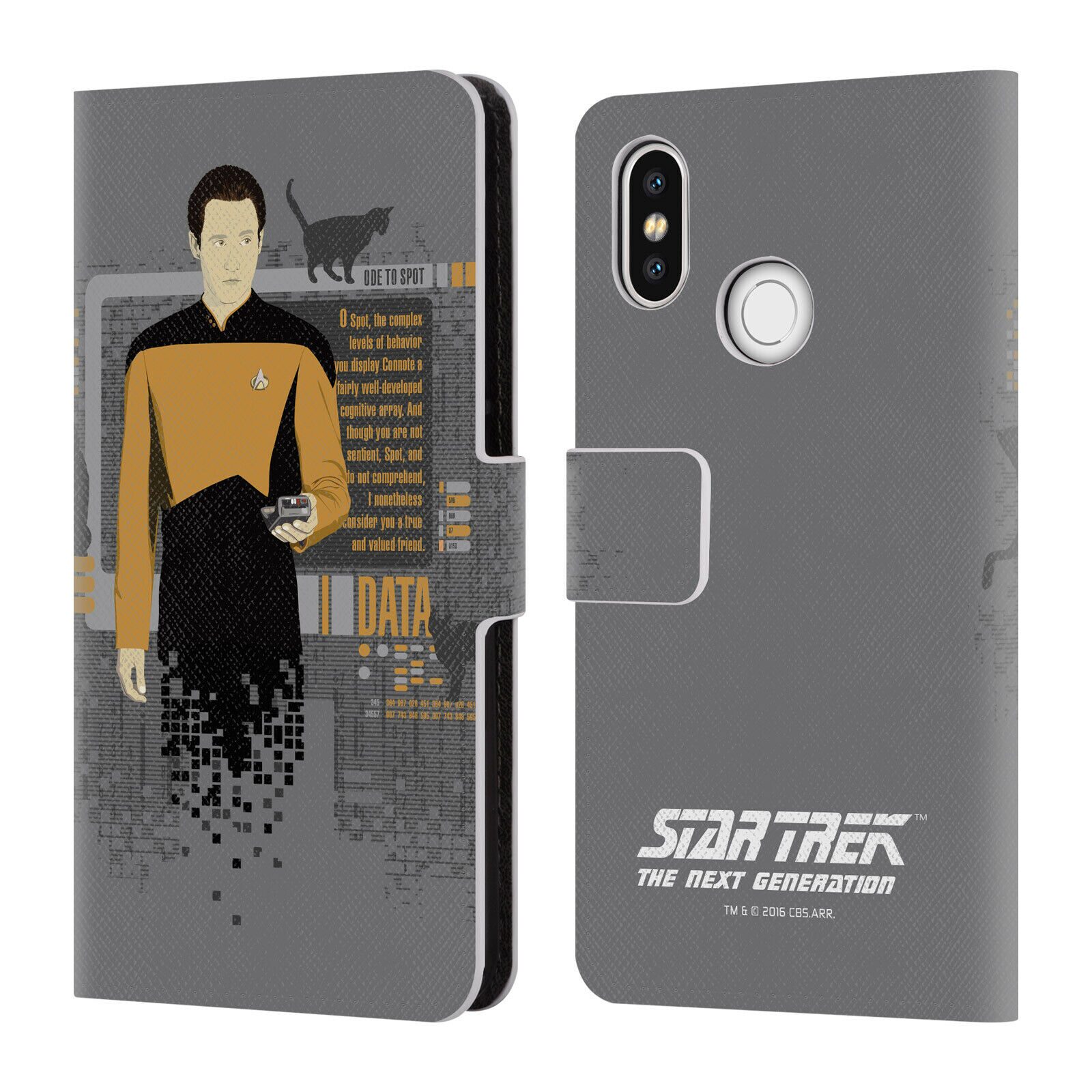 

OFFICIAL STAR TREK ICONIC CHARACTERS TNG LEATHER BOOK CASE FOR XIAOMI PHONES