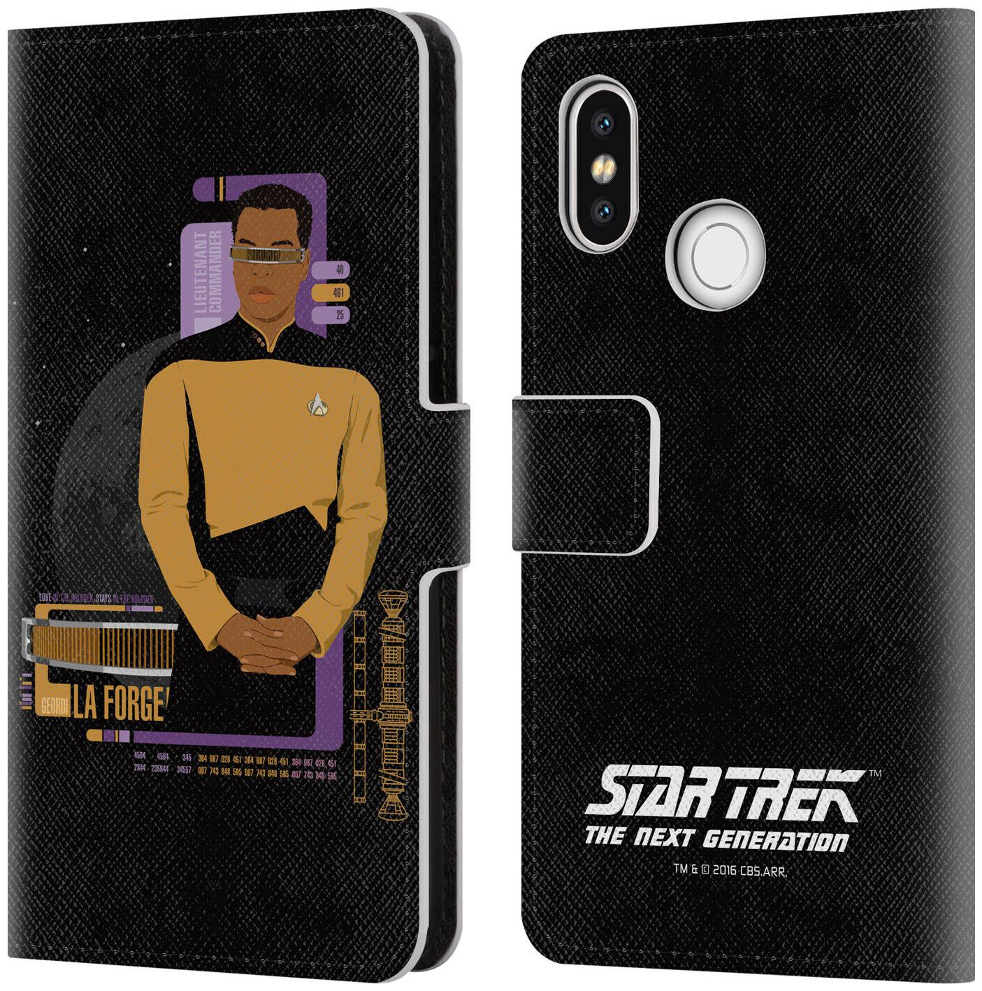 

OFFICIAL STAR TREK ICONIC CHARACTERS TNG LEATHER BOOK CASE FOR XIAOMI PHONES