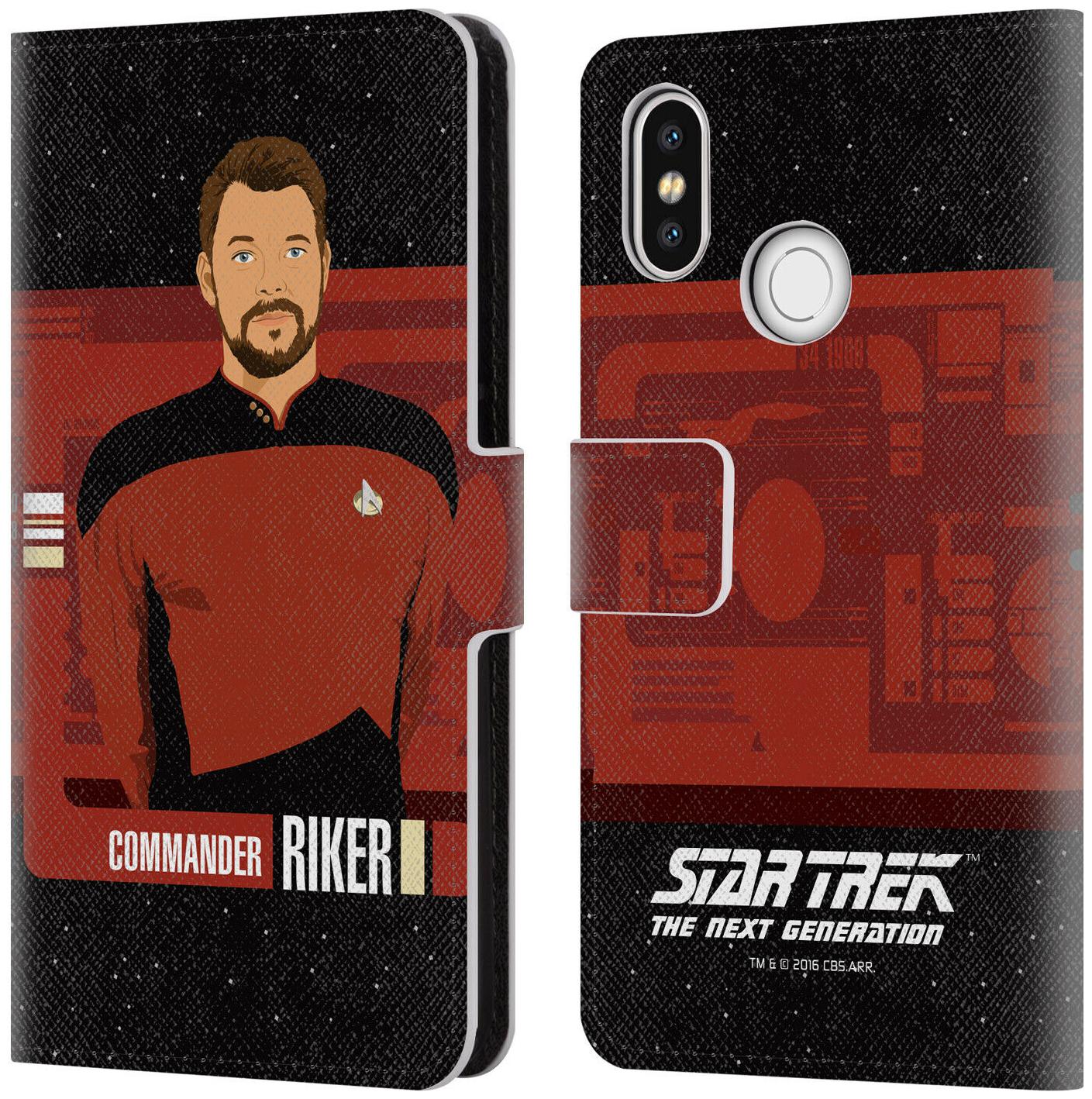 

OFFICIAL STAR TREK ICONIC CHARACTERS TNG LEATHER BOOK CASE FOR XIAOMI PHONES