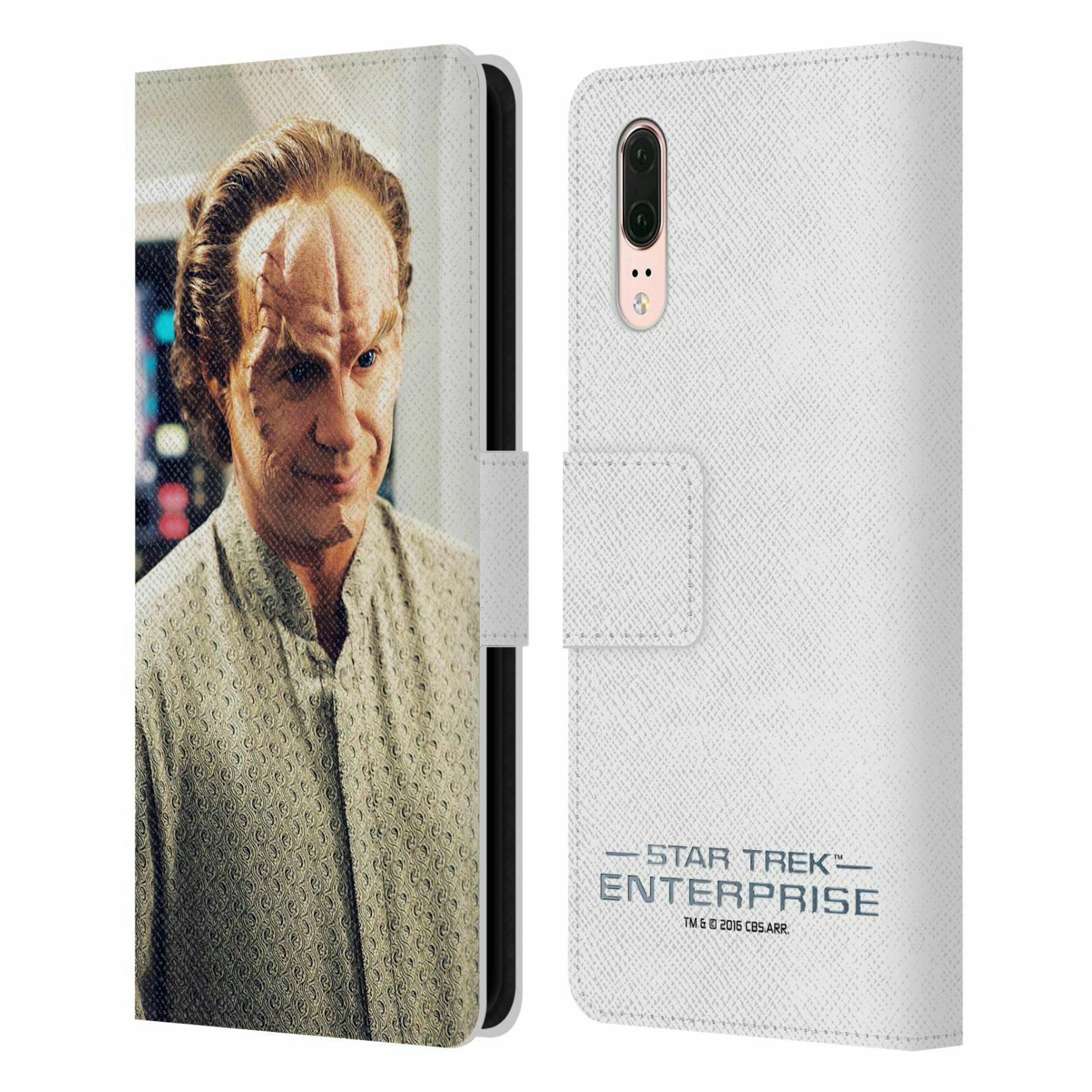 

OFFICIAL STAR TREK ICONIC CHARACTERS ENT LEATHER BOOK CASE FOR HUAWEI PHONES