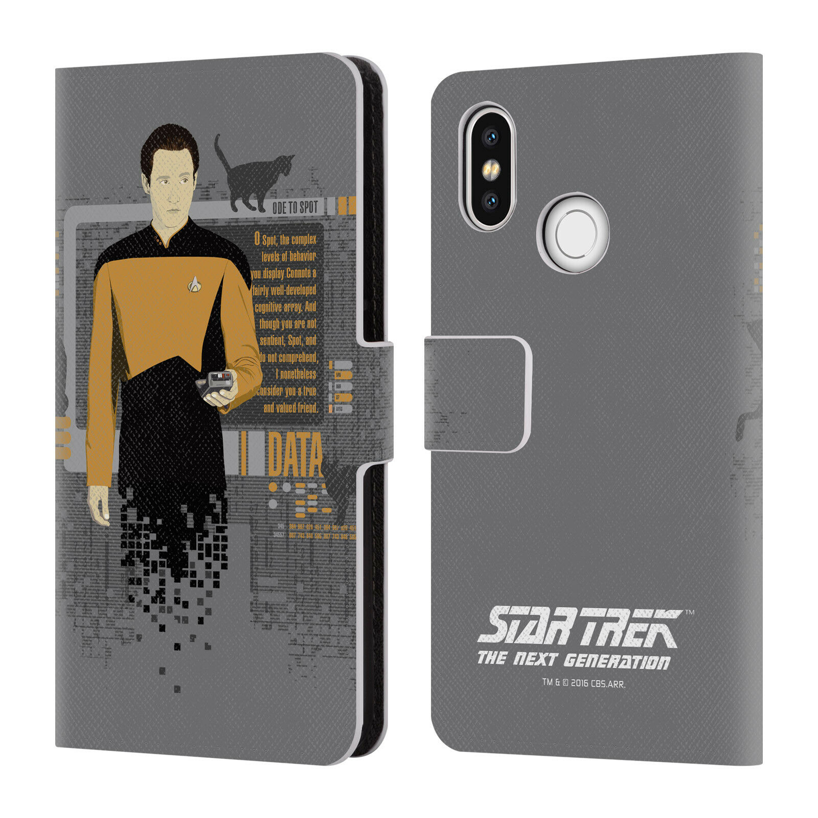 

OFFICIAL STAR TREK ICONIC CHARACTERS TNG LEATHER BOOK CASE FOR XIAOMI PHONES