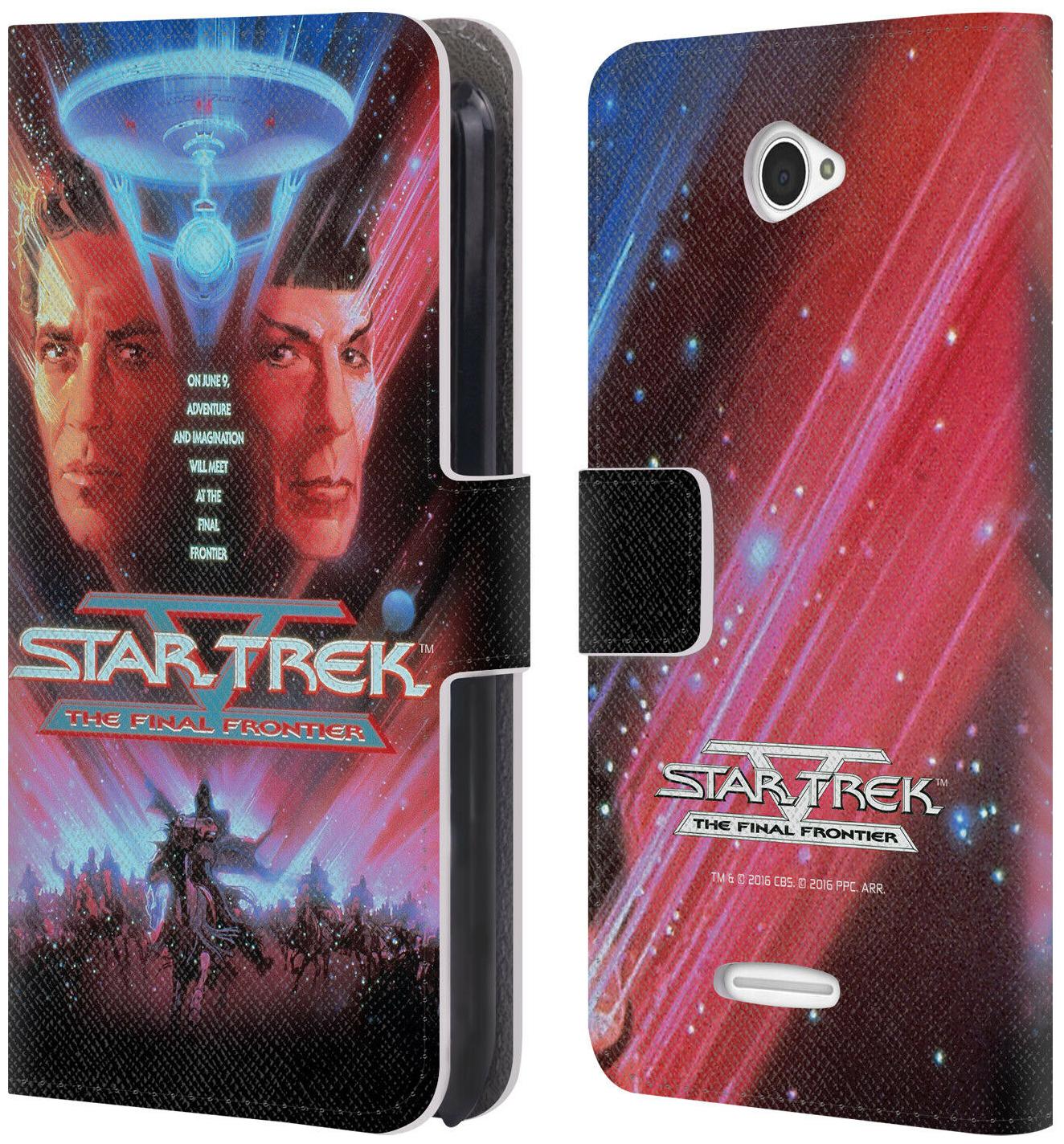 

OFFICIAL STAR TREK MOVIE POSTERS TOS LEATHER BOOK CASE FOR SONY PHONES 2