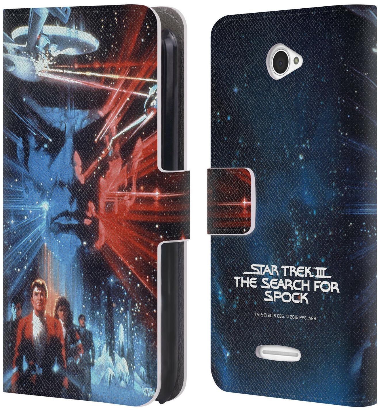 

OFFICIAL STAR TREK MOVIE POSTERS TOS LEATHER BOOK CASE FOR SONY PHONES 2