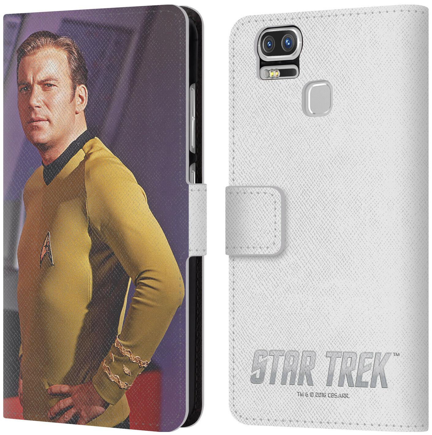 

OFFICIAL STAR TREK CAPTAIN KIRK LEATHER BOOK WALLET CASE FOR ASUS ZENFONE PHONES