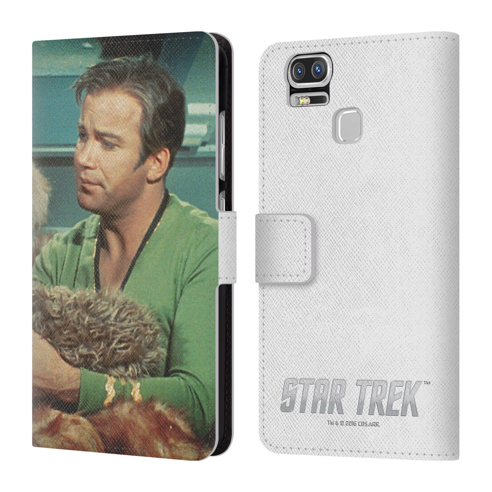 

OFFICIAL STAR TREK CAPTAIN KIRK LEATHER BOOK WALLET CASE FOR ASUS ZENFONE PHONES