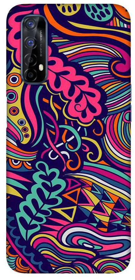 

OnHigh Designer Printed Hard Back Cover Case For Oppo Realme 7 Multi Color